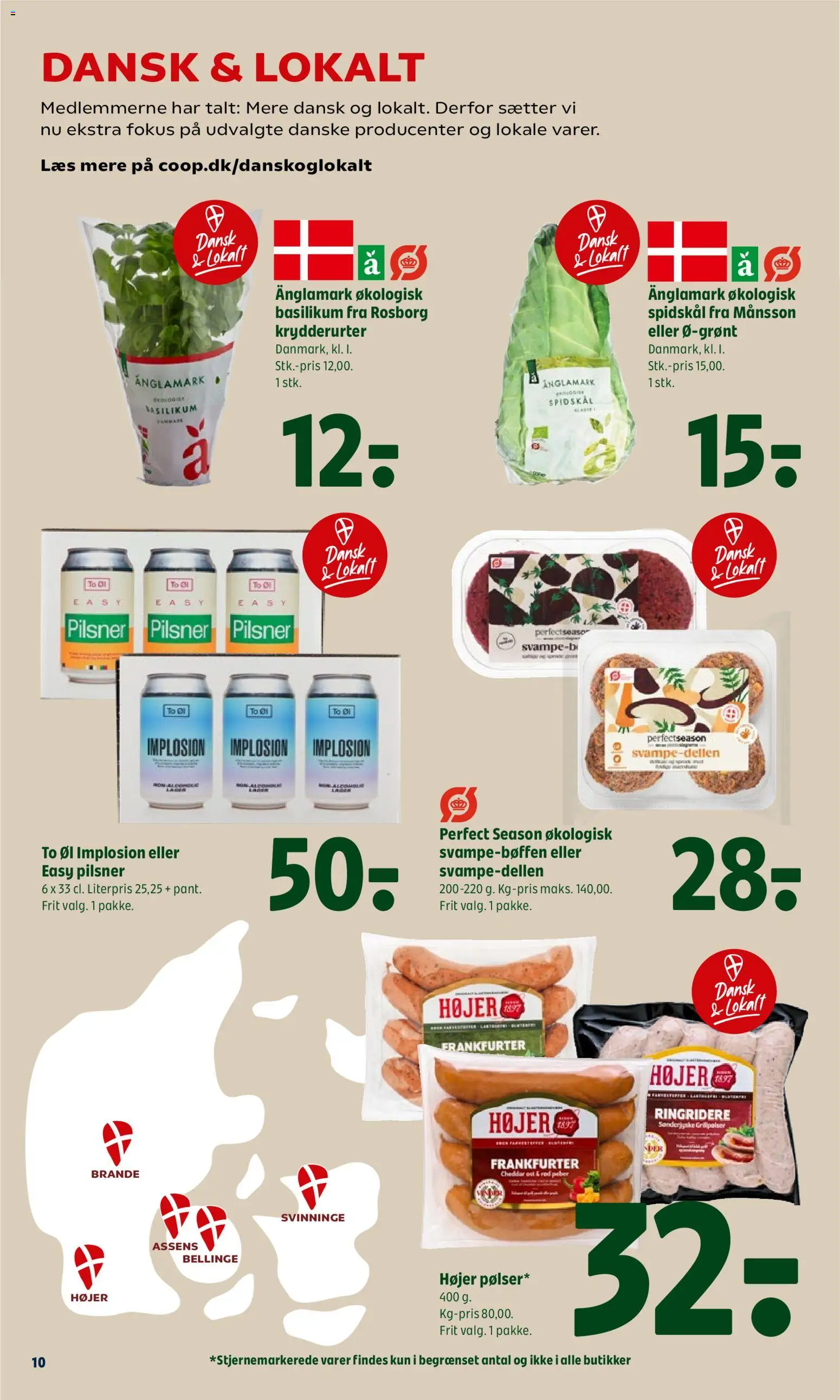 Coop 365 tilbudsavis – gyldig fra 30/07/2026 | Side: 16 | Produkter: Ost, Øl, Spidskål, Basilikum