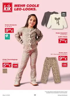 Kik Prospekt Mehr für den Herbst und die besonderen Momente ab 14.09.2026 gültig | Seite: 6 | Produkte: Strickjacke, Jeans