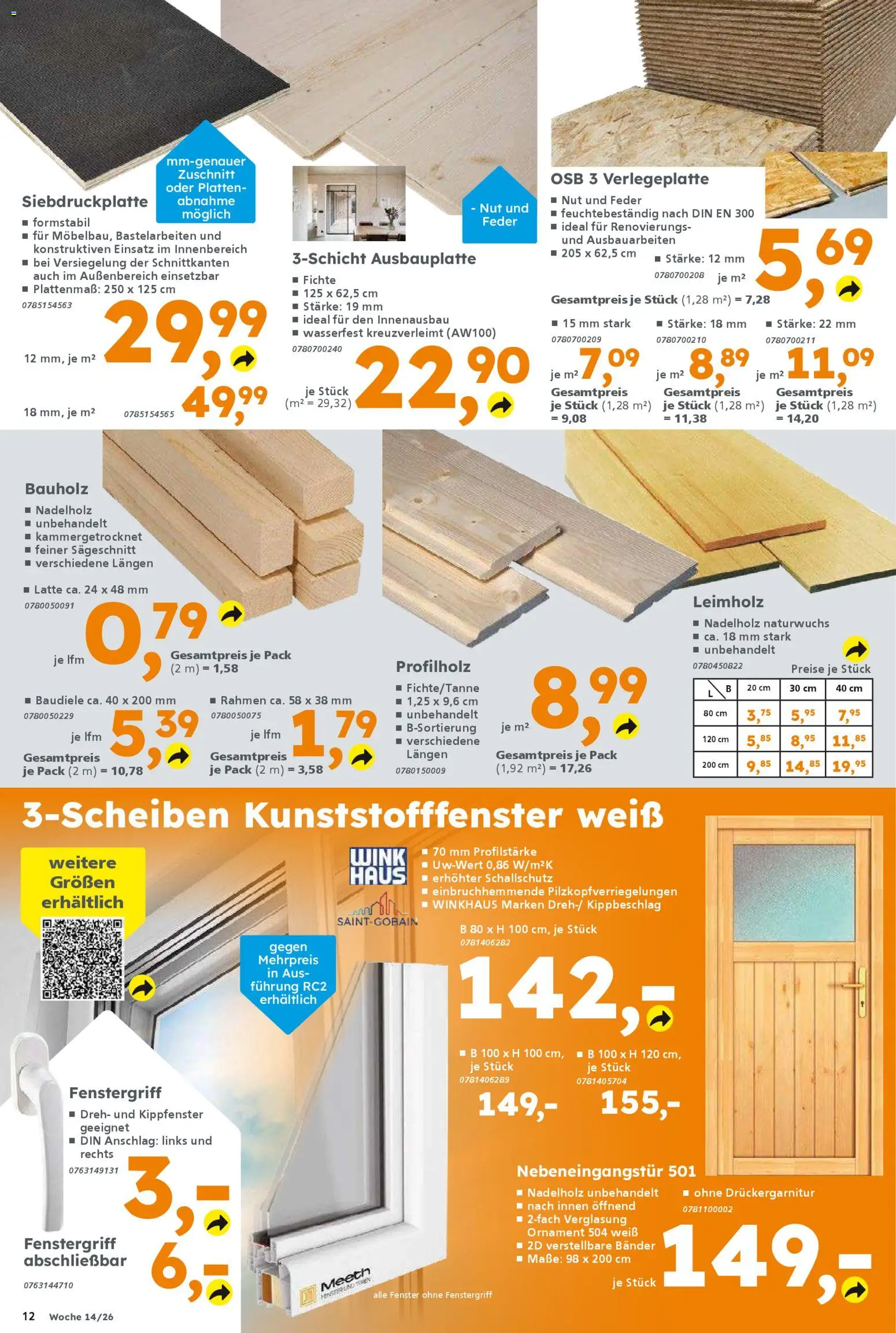 Globus Baumarkt Prospekt 	 – gültig ab 30.03.2026 | Seite: 12