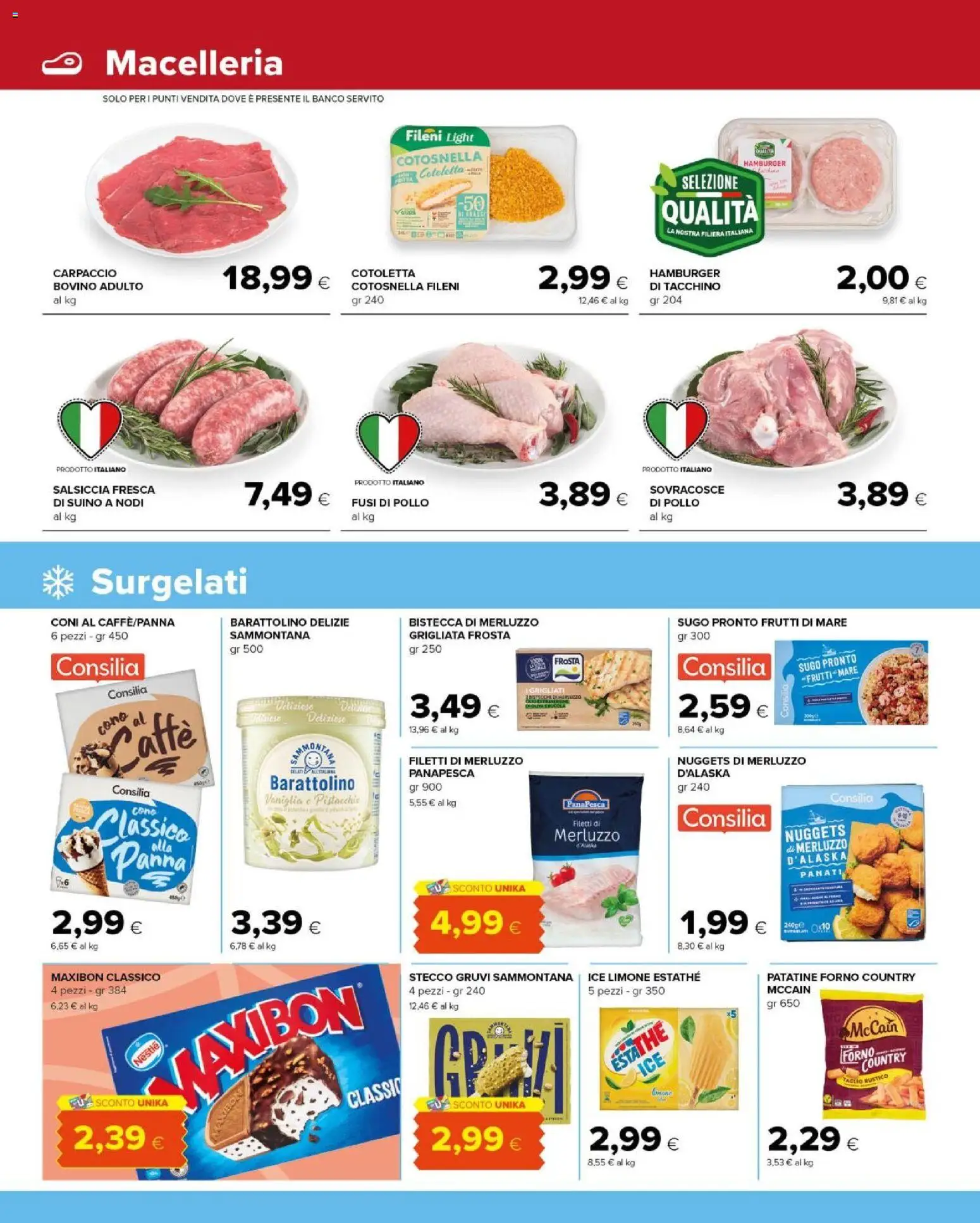 Volantino Tigre del 17.06.2026 | Pagina: 4 | Prodotti: Merluzzo, Panna, Suino, Salsiccia