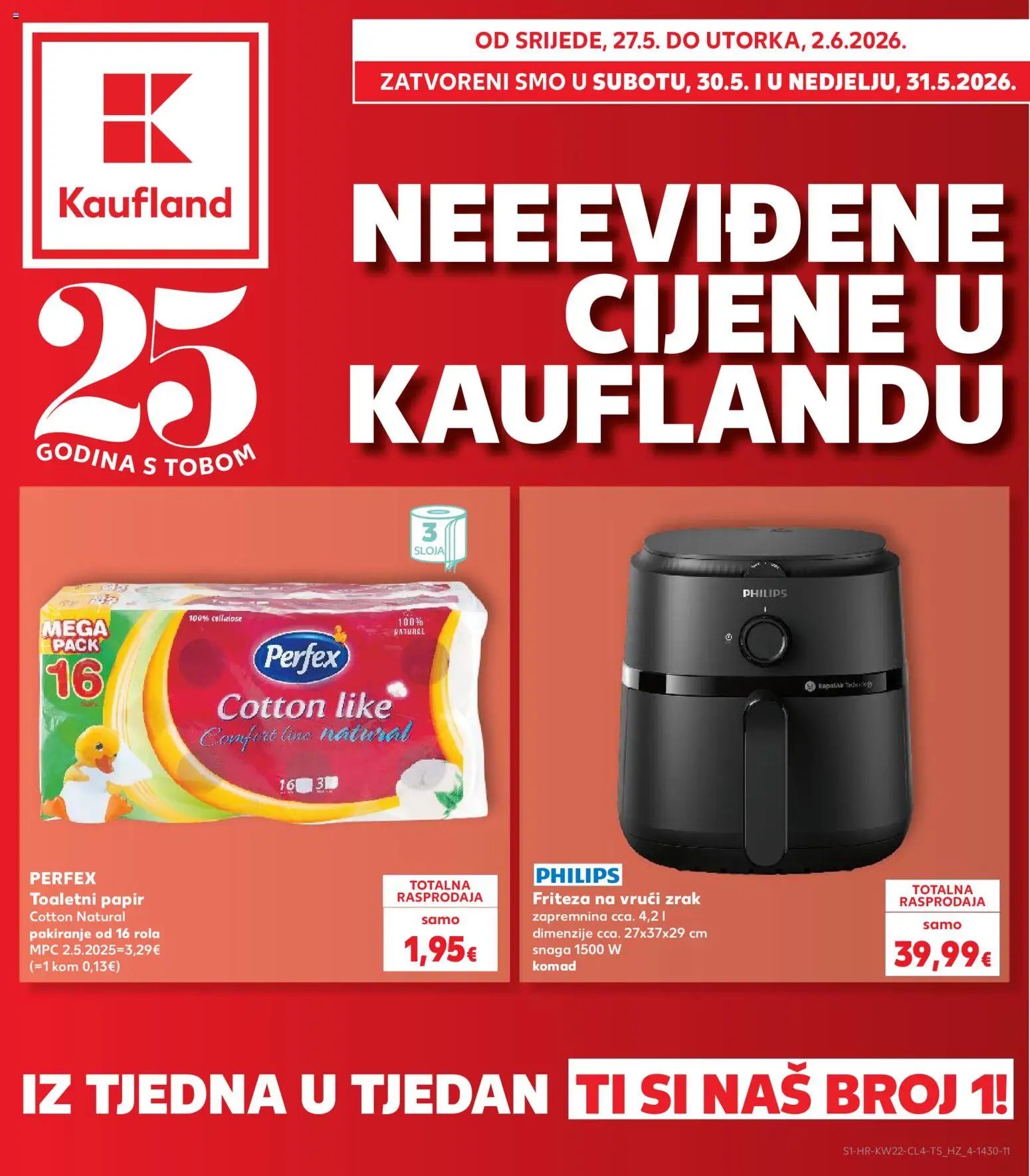 Kaufland katalog | vrijedi od 27.05.2026 | Stranica: 1 | Proizvodi: Friteza, Toaletni papir, Friteza na vrući zrak