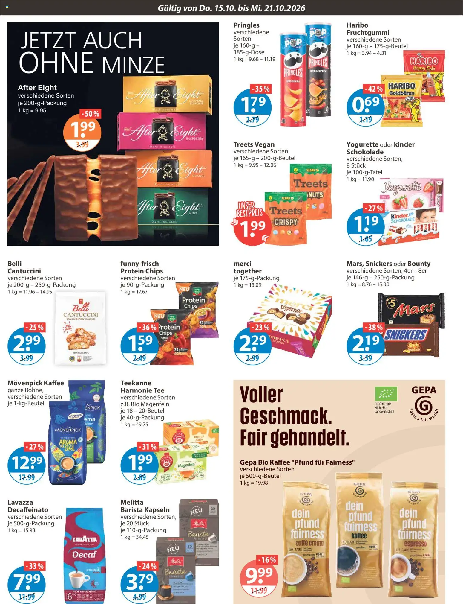 V-Markt Angebote – gültig ab 15.10.2026 | Seite: 8 | Produkte: Melitta, Haribo, Mars, Movenpick kaffee