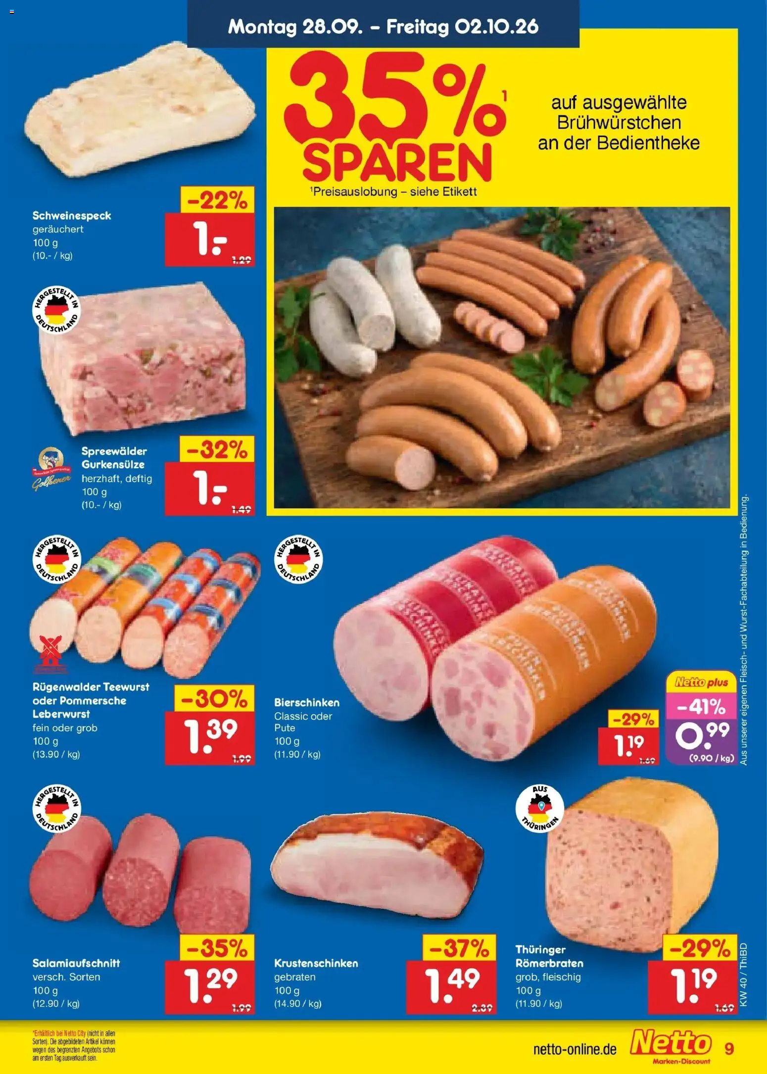 Netto Marken-Discount Prospekt Thiendorf – gültig ab 28.09.2026 | Seite: 11 | Produkte: Pute, Fleisch