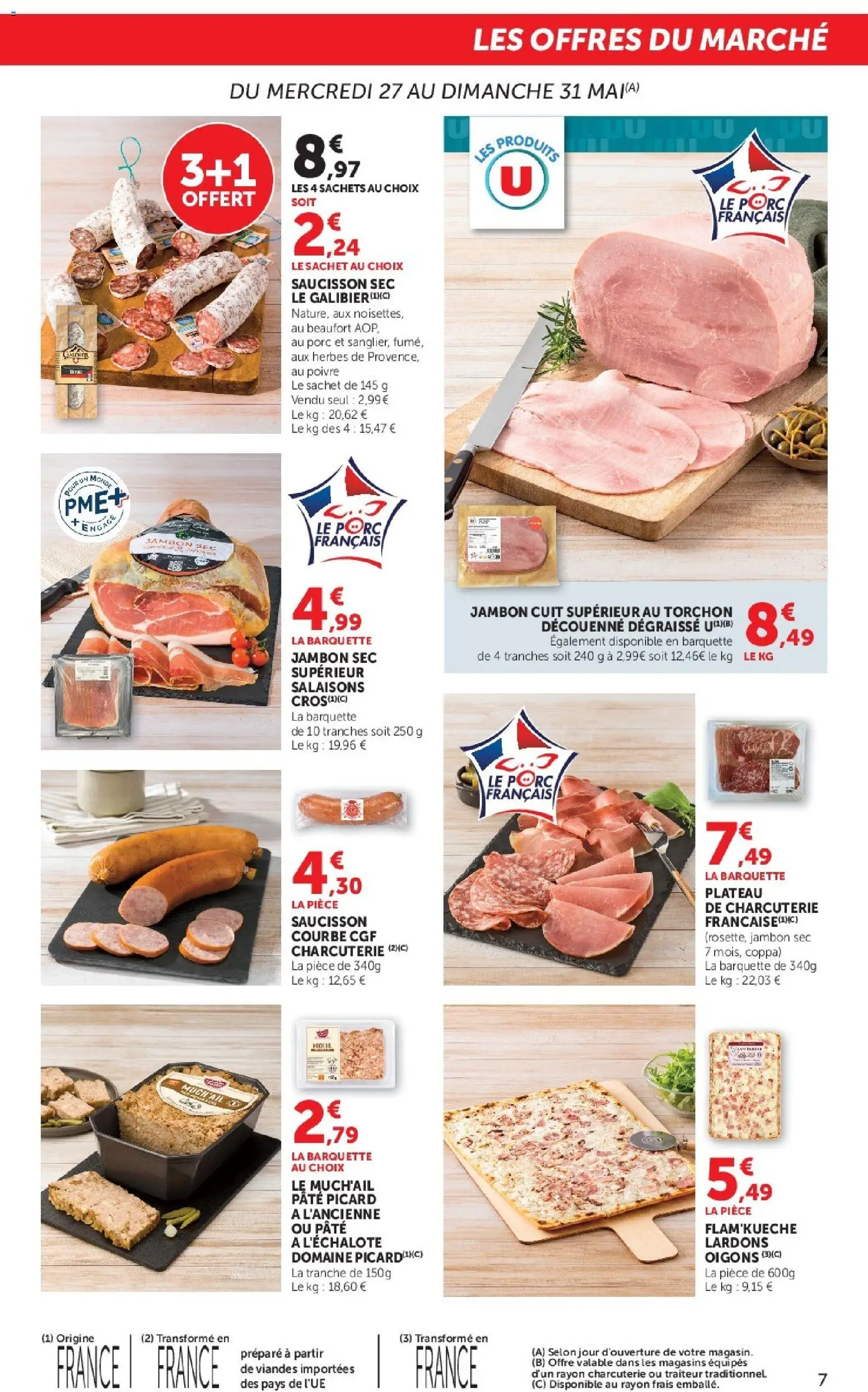 {H1} | Page: 7 | Produits: Plateau, Lardons, Poivre, Porc