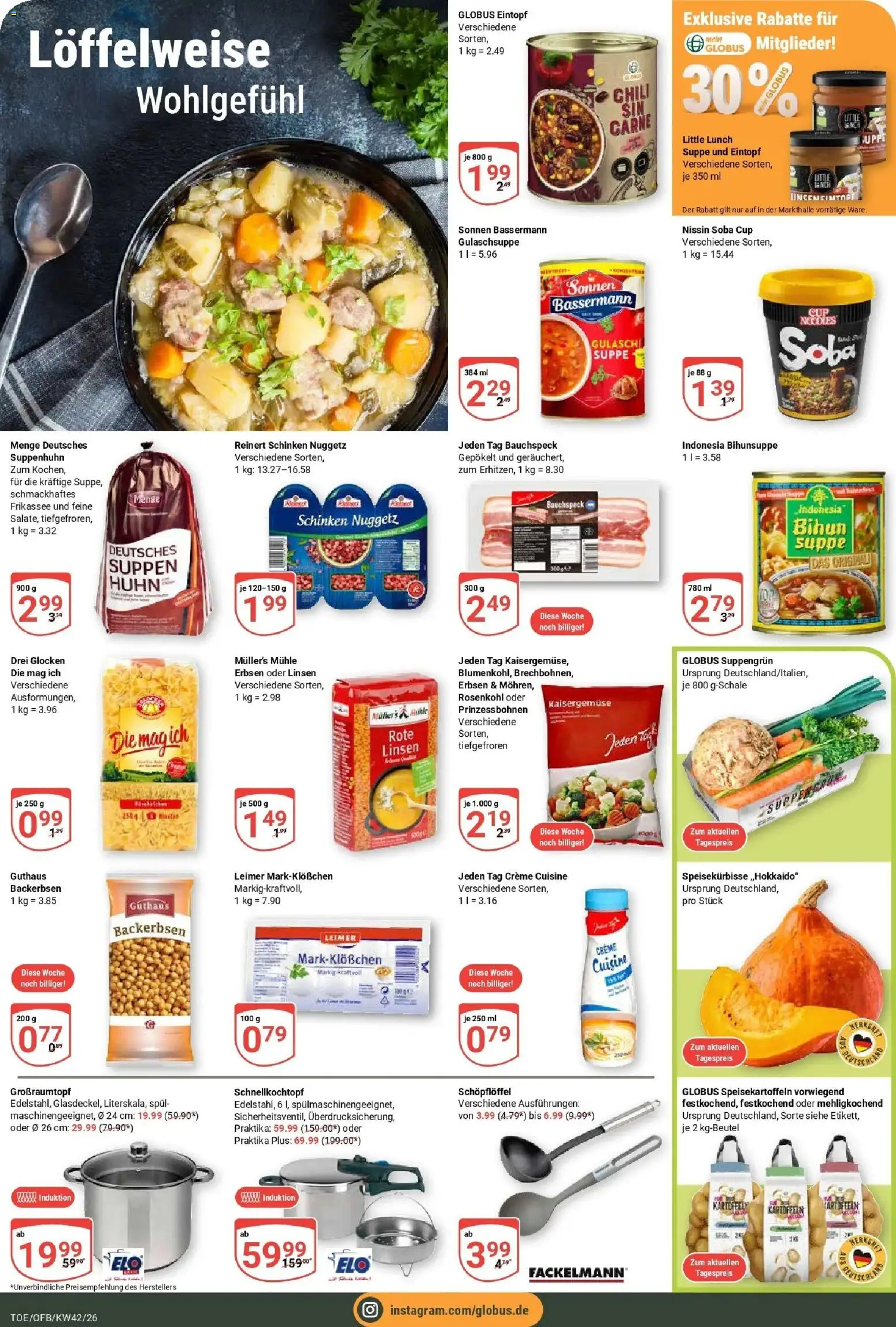 Globus Prospekt Tönisvorst (ab 12.10.2026) » Angebote online | Seite: 18 | Produkte: Mühle, Creme, Chili, Schinken