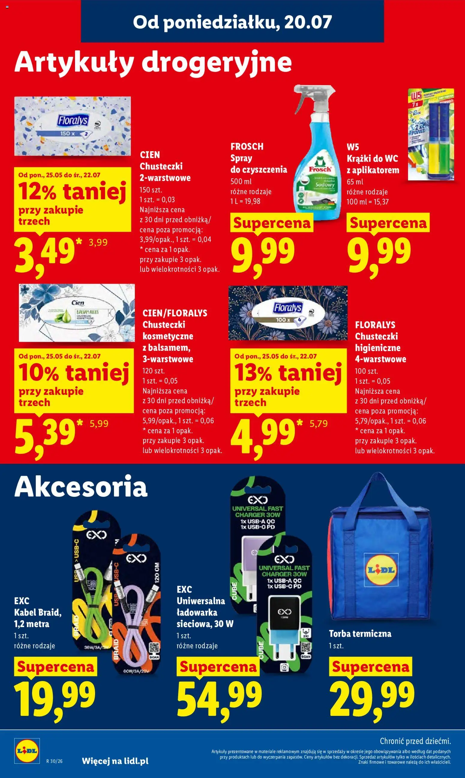 Lidl gazetka od 20.07.2026 | Strona: 98 | Produkty: Chusteczki, Torba, Cleaner, Chusteczki higieniczne