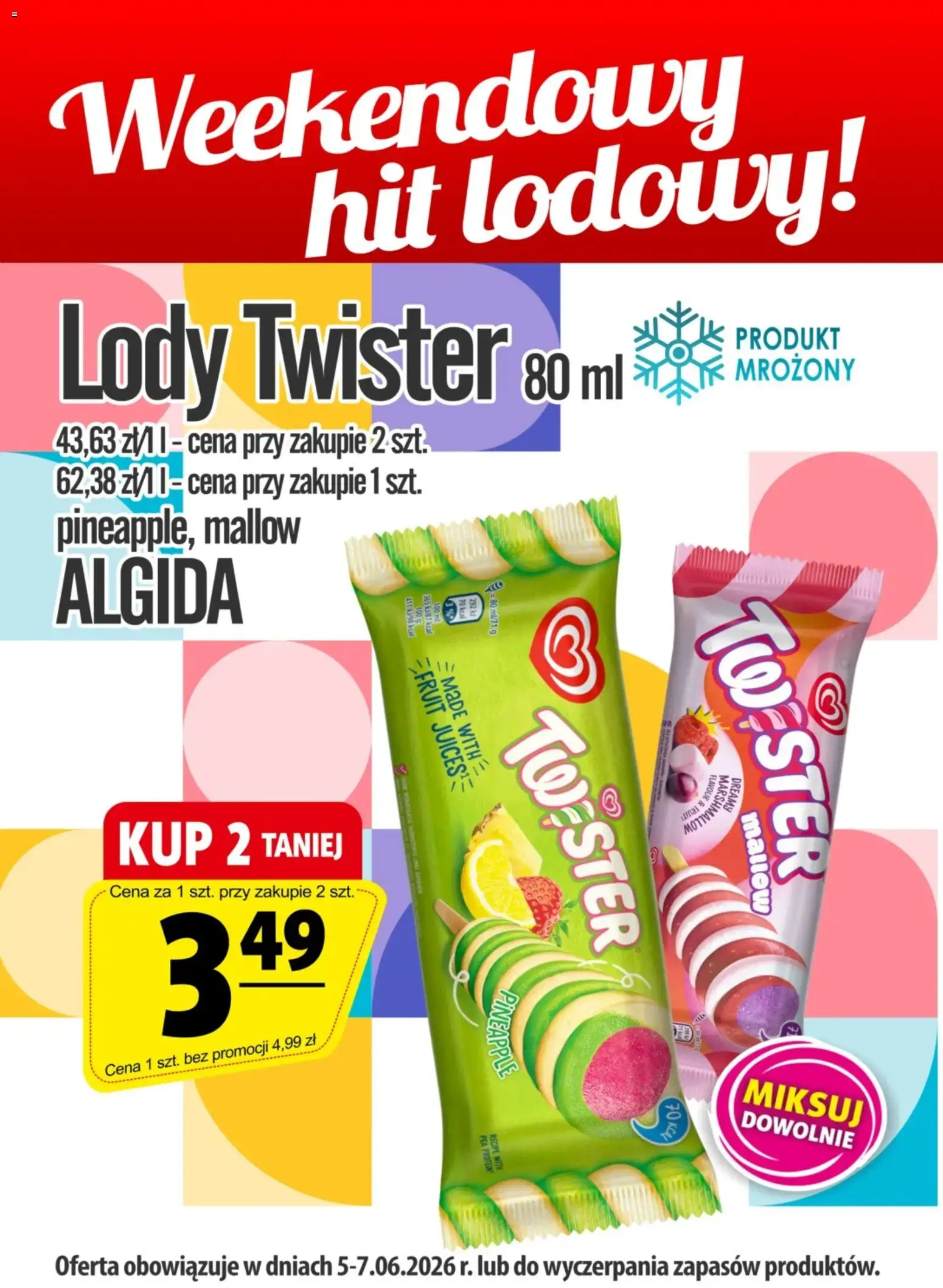 Prim Market promocja - Lody Twister Algida od 05.06.2026 | Strona: 1 | Produkty: Lody