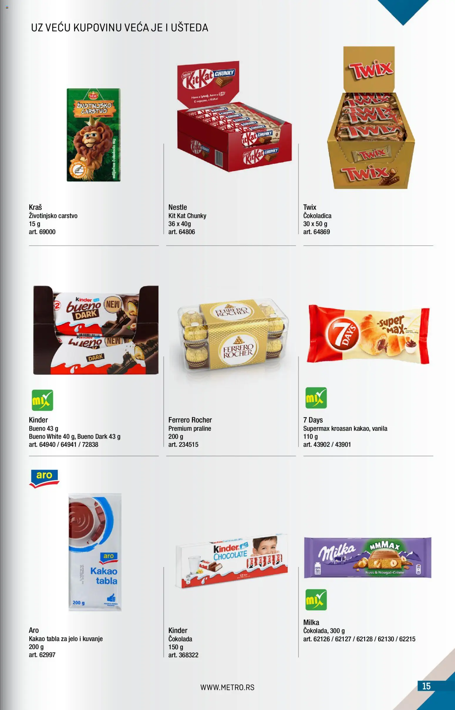 Metro katalog - važi od 01.10.2026 | Strana: 15 | Proizvode: Kakao, Twix, Vanila, Kroasan