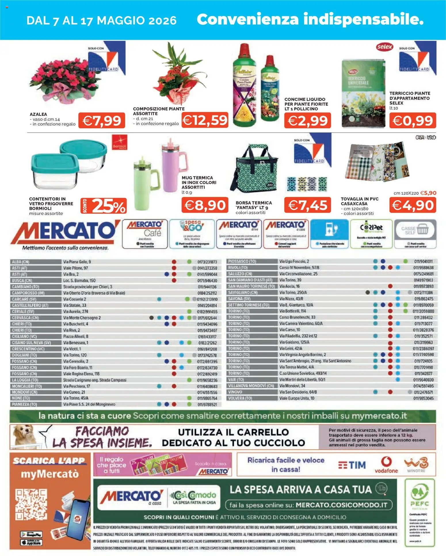 Volantino Mercatò del 07.05.2026 | Pagina: 24 | Prodotti: Borsa termica, Terriccio, Tovaglia, Vaso