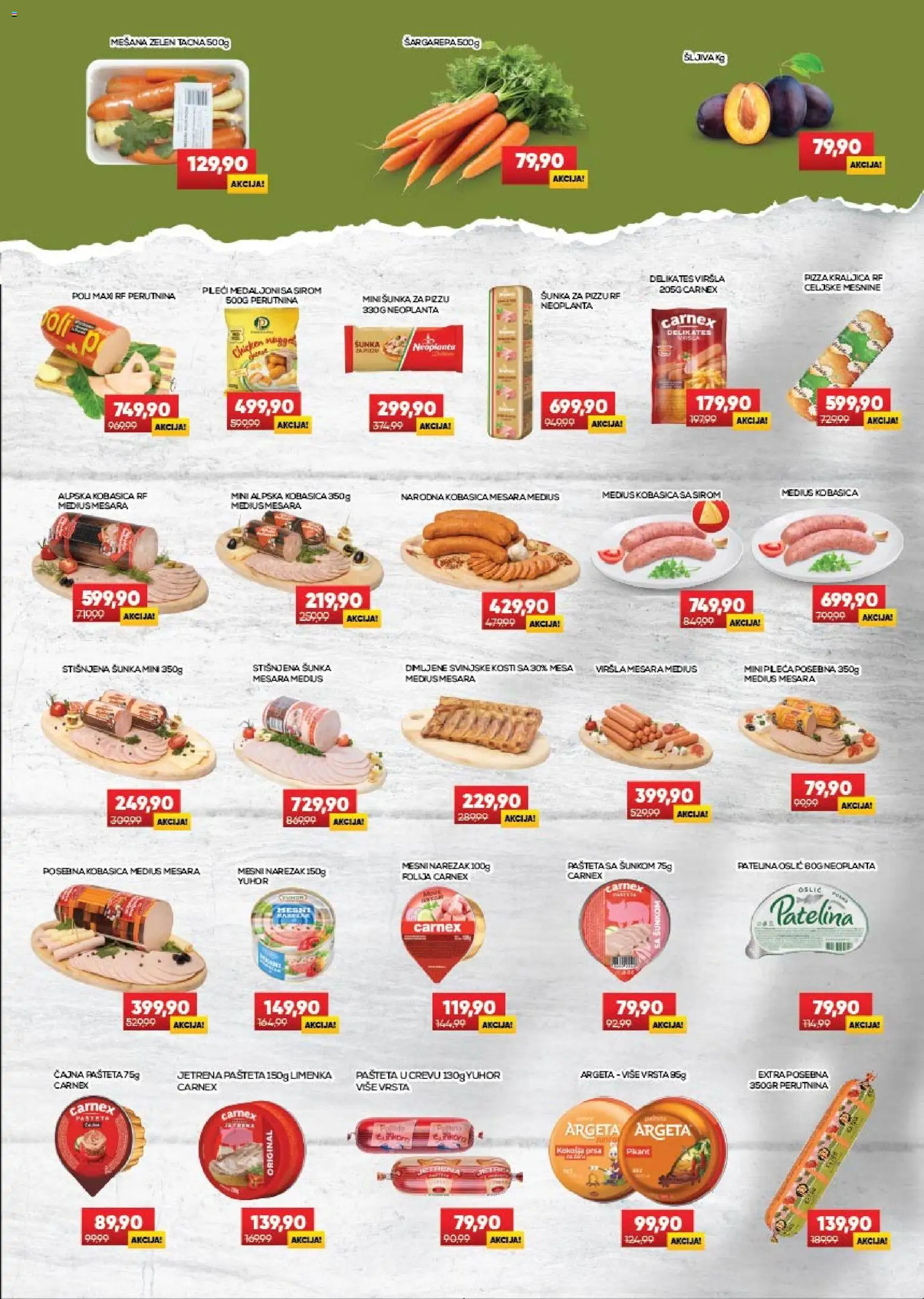 Medius katalog - važi od 28.07.2026 | Strana: 3 | Proizvode: Oslić, Šunka, Kobasica, Pašteta