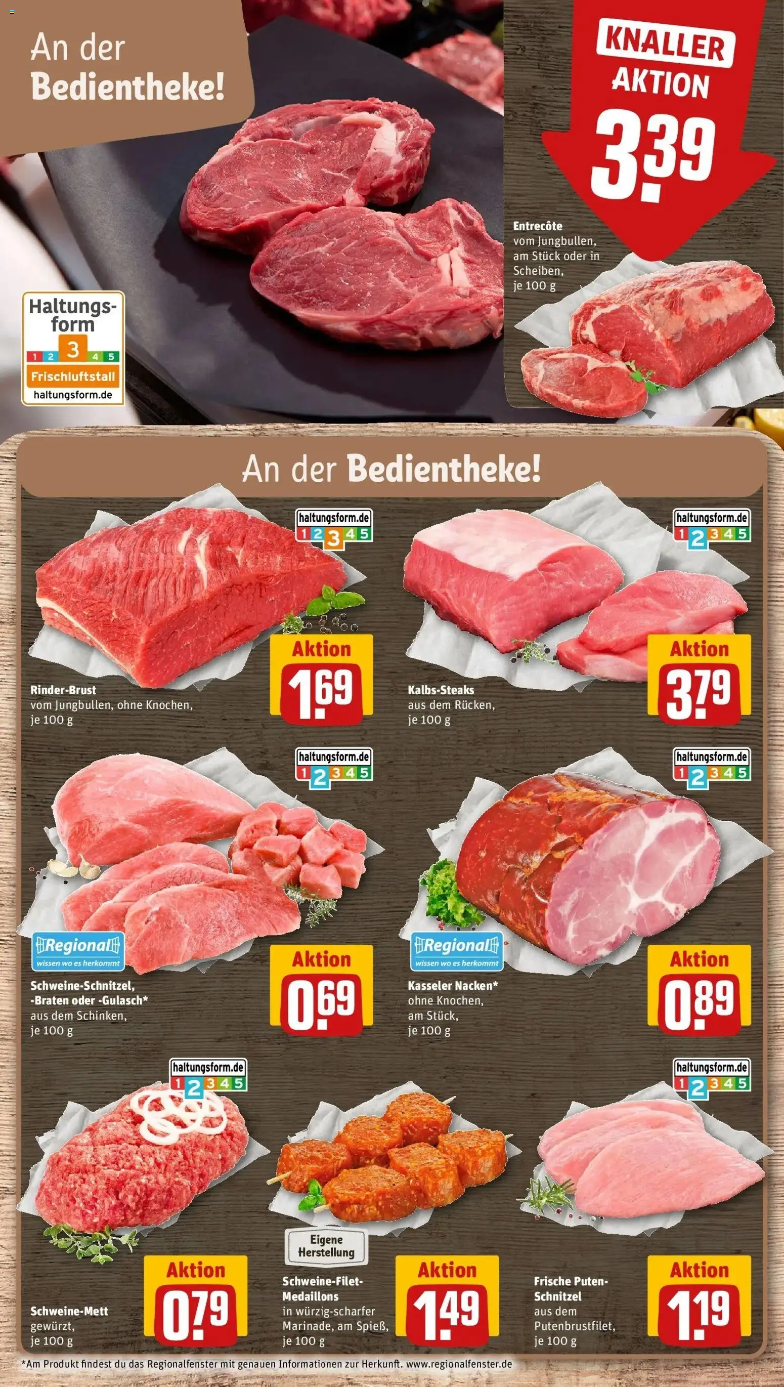 REWE Prospekt ab 19.10.2026 zum Blättern » Angebote | Seite: 10 | Produkte: Entrecote, Schnitzel, Schweinefilet