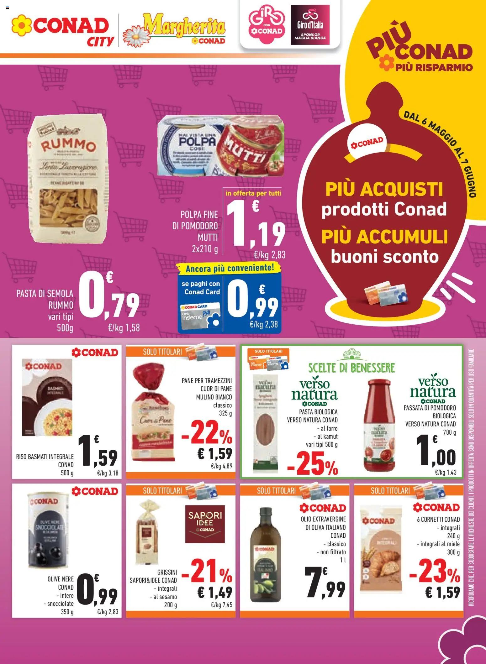 Volantino Conad del 20.05.2026 | Pagina: 9 | Prodotti: Riso Basmati, Olio, Miele, Farro