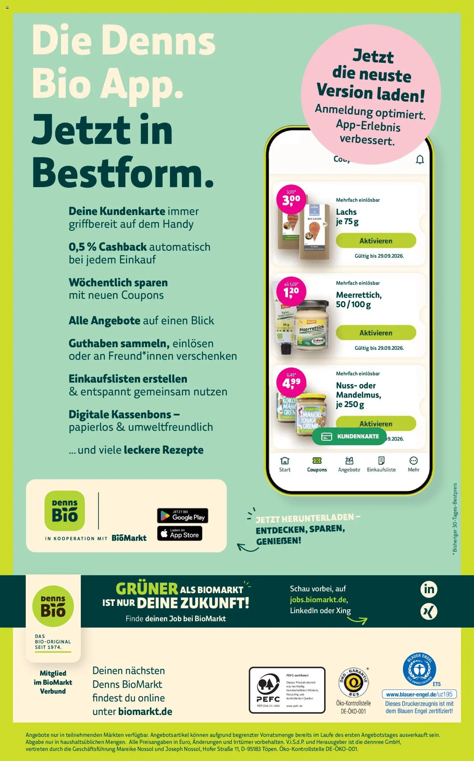 Denns BioMarkt Angebote – gültig ab 23.09.2026 | Seite: 16 | Produkte: Creme, Lachs