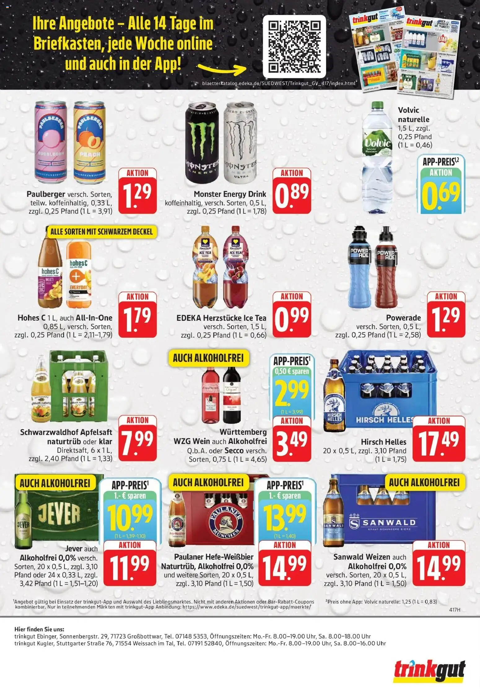 Trinkgut Prospekt Großbottwar – gültig ab 03.08.2026 | Seite: 6 | Produkte: Monster, Zucker, Jever, Hohes c