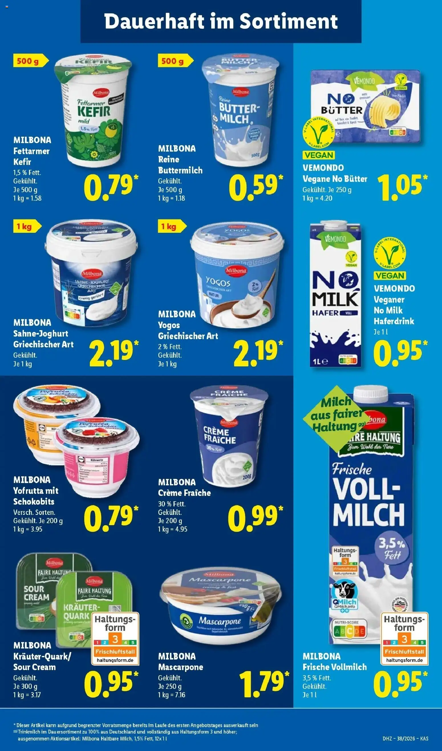 Lidl Prospekt Einbeck (ab 14.09.2026) zum Blättern » Angebote | Seite: 21 | Produkte: Milch, Butter, Mascarpone, Creme