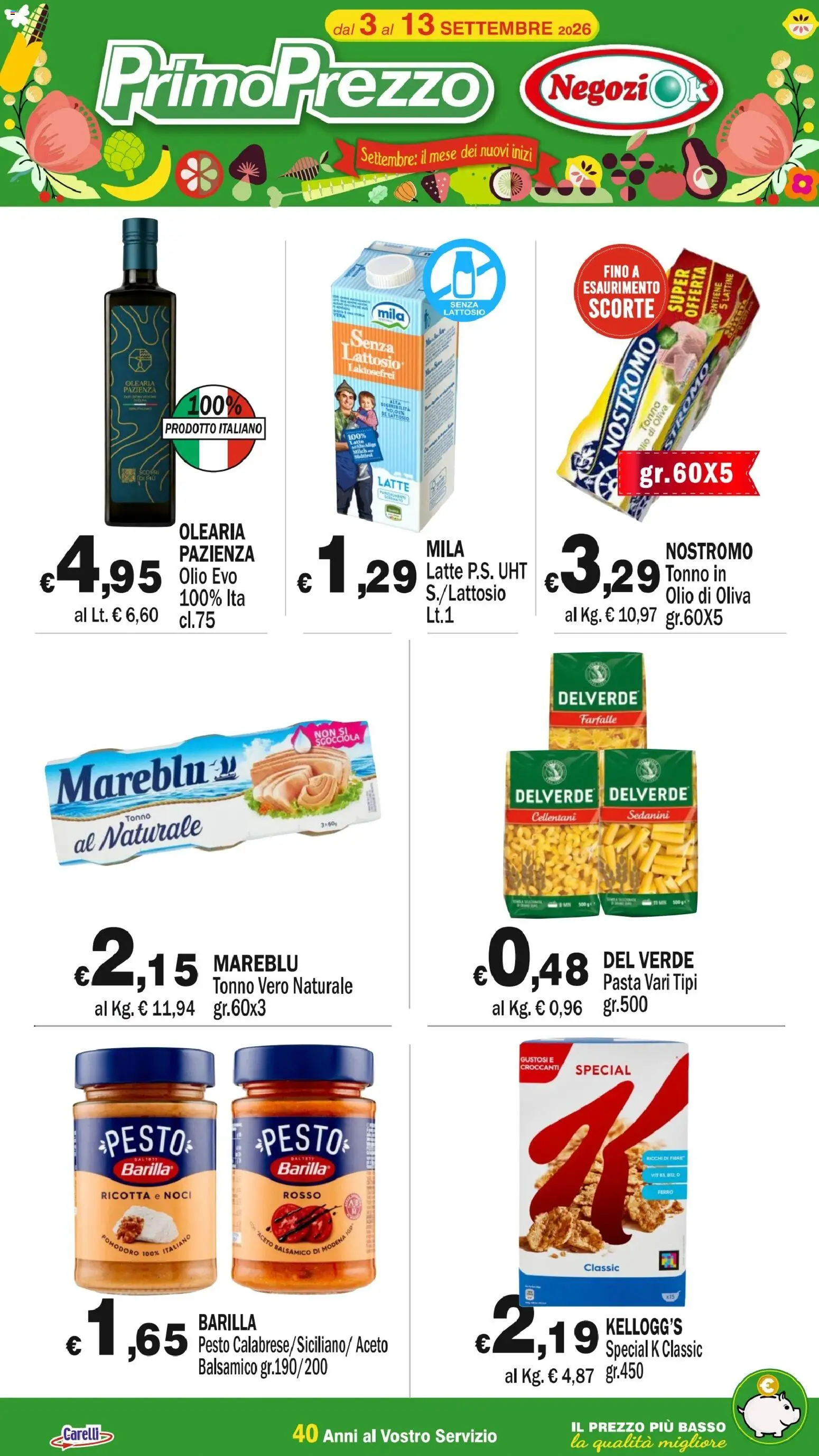 Volantino Primo Prezzo del 03/09/2026 | Pagina: 3 | Prodotti: Pomodoro, Pesto, Tonno, Olio di Oliva