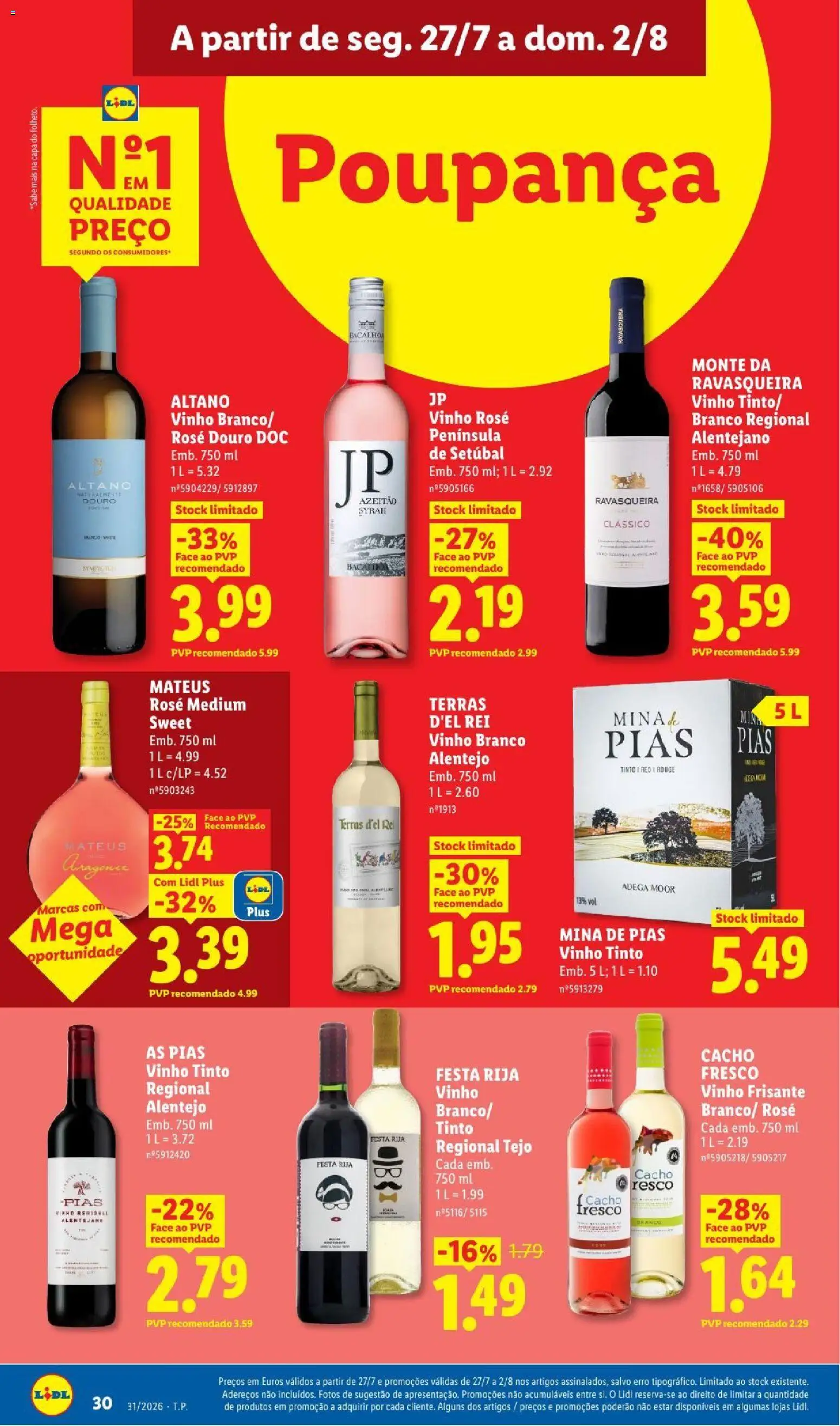 Lidl folheto │ válido de 27/07/2026 | Página: 30 | Produtos: Vinho, Vinho tinto