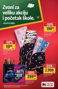 Mega Maxi katalog školski - pregled Mega Maxi kataloga - važi od 14.08.2026