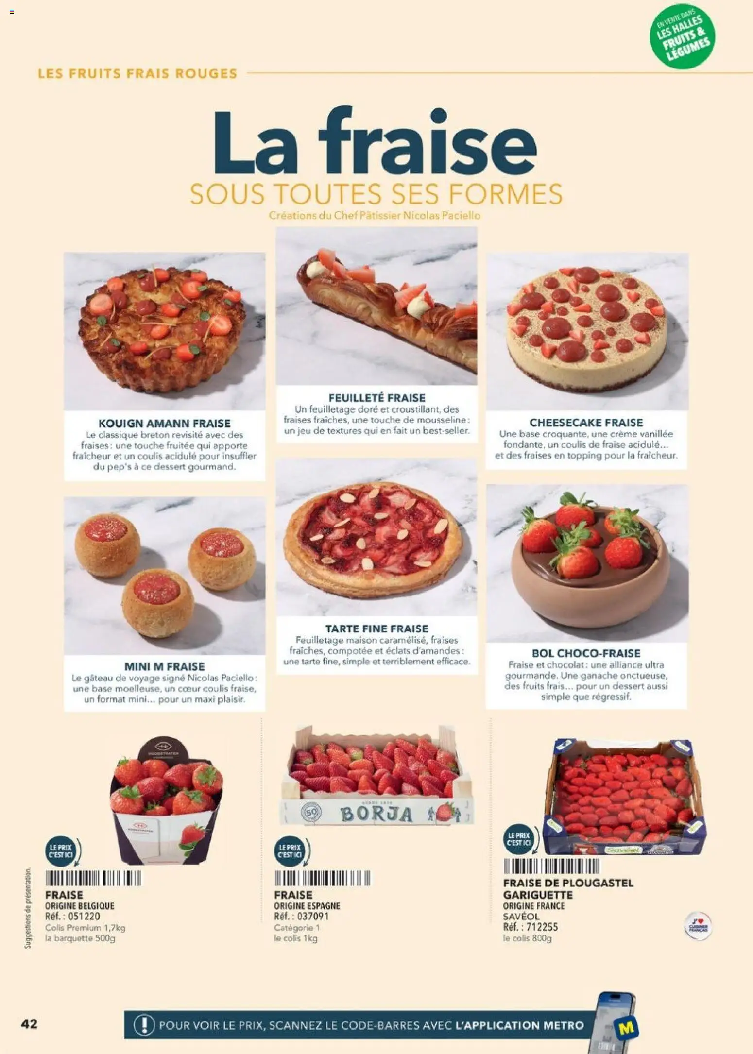 {H1} | Page: 42 | Produits: Fraise, Bol, Fraises, Crème