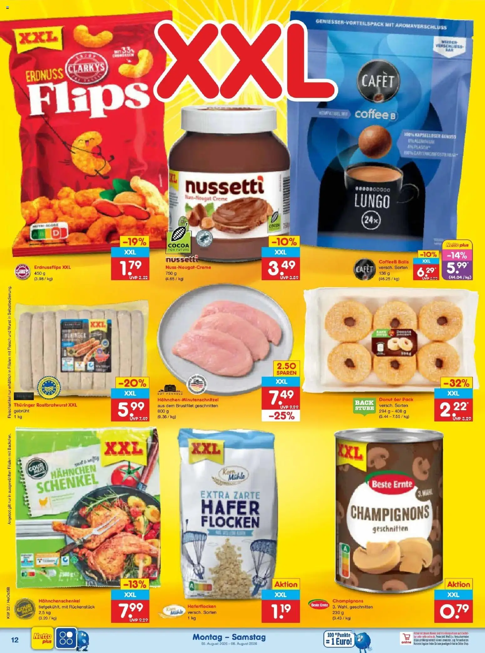 Netto Marken-Discount Prospekt Rostock – gültig ab 03.08.2026 | Seite: 26 | Produkte: Creme, Wurst, Fleisch, Flocken