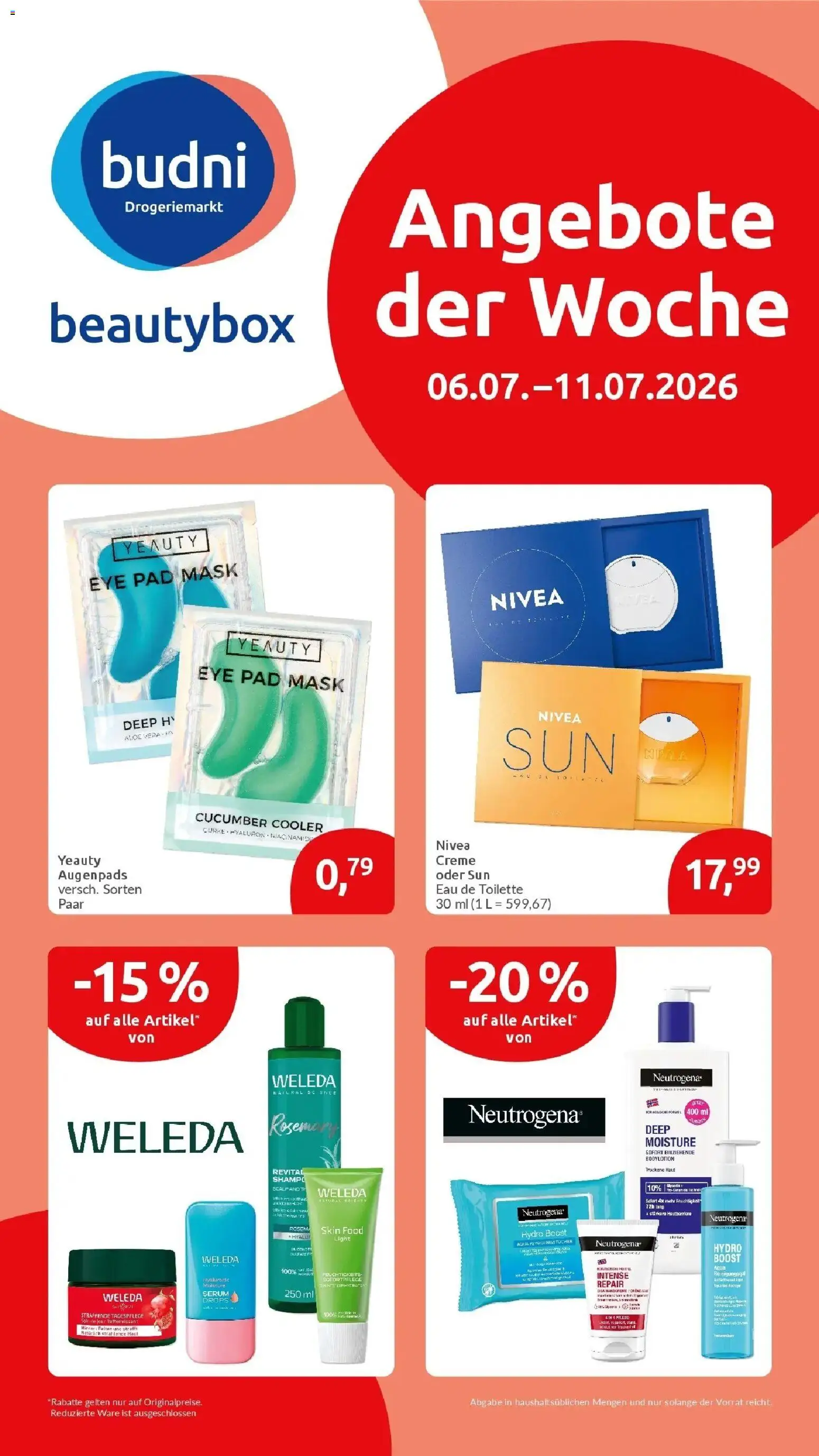 Edeka Prospekt Schorndorf – gültig ab 06.07.2026 | Seite: 52 | Produkte: Toilette, Eau de Toilette, Creme, Serum
