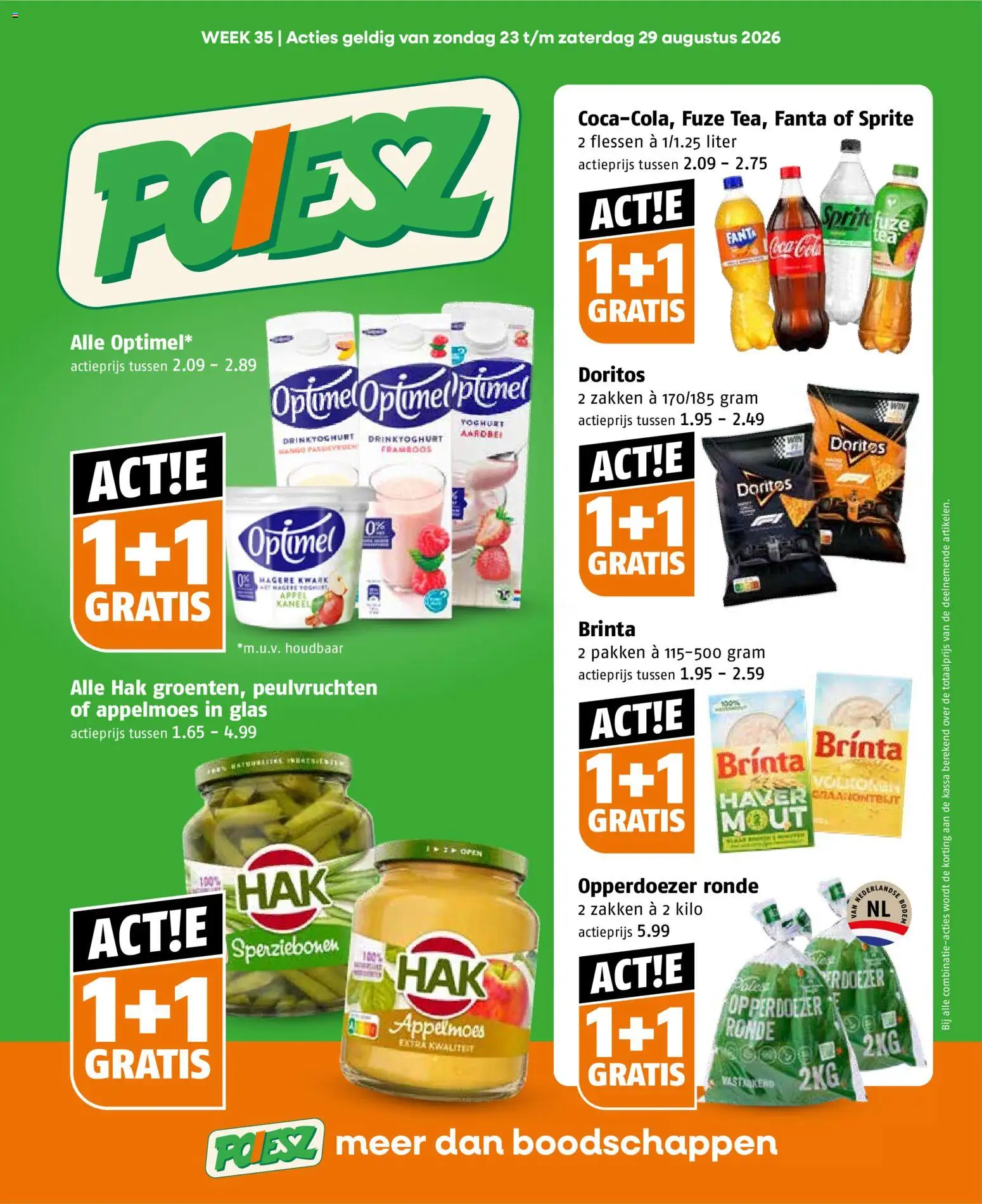 {H1} | Pagina: 1 | Producten: Sprite, Peulvruchten, Appel, Aardbei