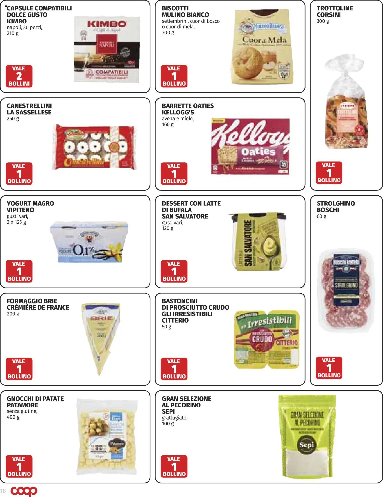 Volantino COOP del 25/06/2026 | Pagina: 18 | Prodotti: Yogurt, Biscotti, Formaggio, Gnocchi
