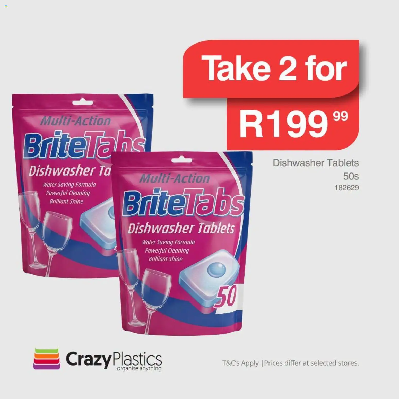 New Crazy Plastics catalogue – valid from 19/08/2026 | Page: 2 | Products: Dishwasher, Water, Dishwasher tablets