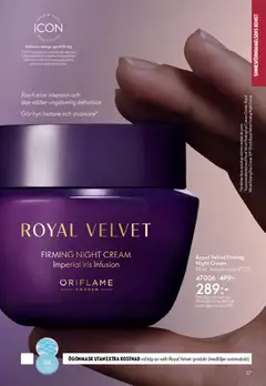 ÖGONMASK UTAN EXTRA KOSTNAD, vid köp av valfri Royal Velvet-produkt (medföljer automatiskt) - Förhandsvisning av reklamblad från butik Oriflame aktuell från 22.04.2026 | Sida: 27 | Produkter: Mask, Ögonmask