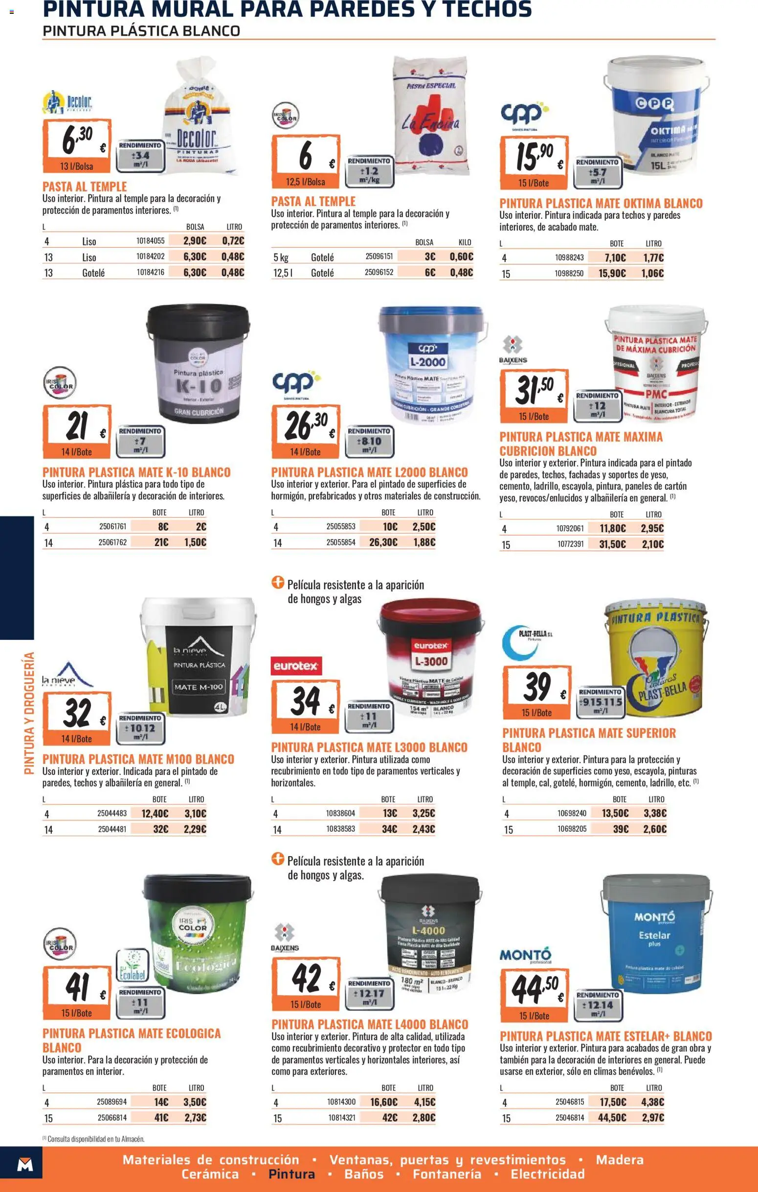 Obramat - Reformas Otono Imprenta Almacenes 06 Castellon 2026 │ válido desde el 09/10/2026 | Página: 42 | Productos: Pintura plástica, Bolsa, Decoración, Puertas