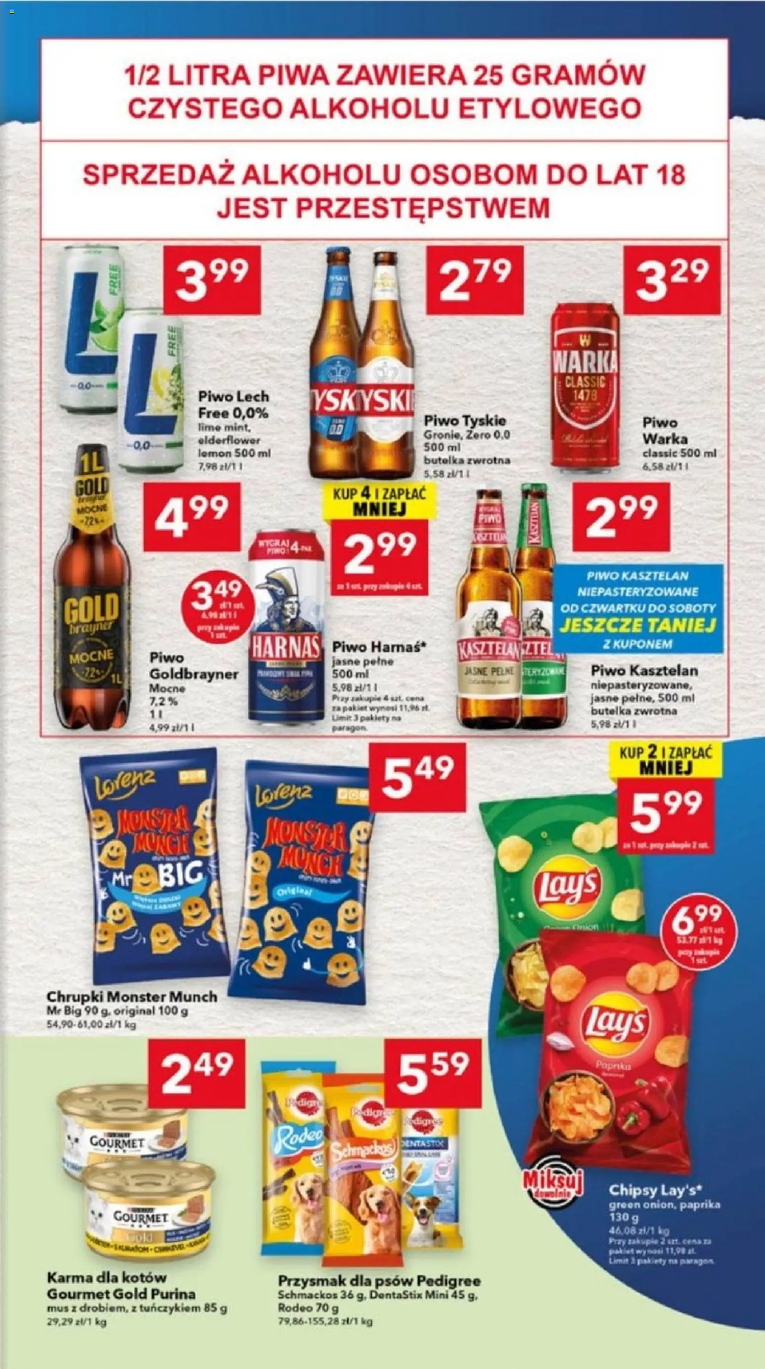 Lewiatan gazetka - Lublin od 30.07.2026 | Strona: 7 | Produkty: Warka, Tyskie, Harnaś, Piwo