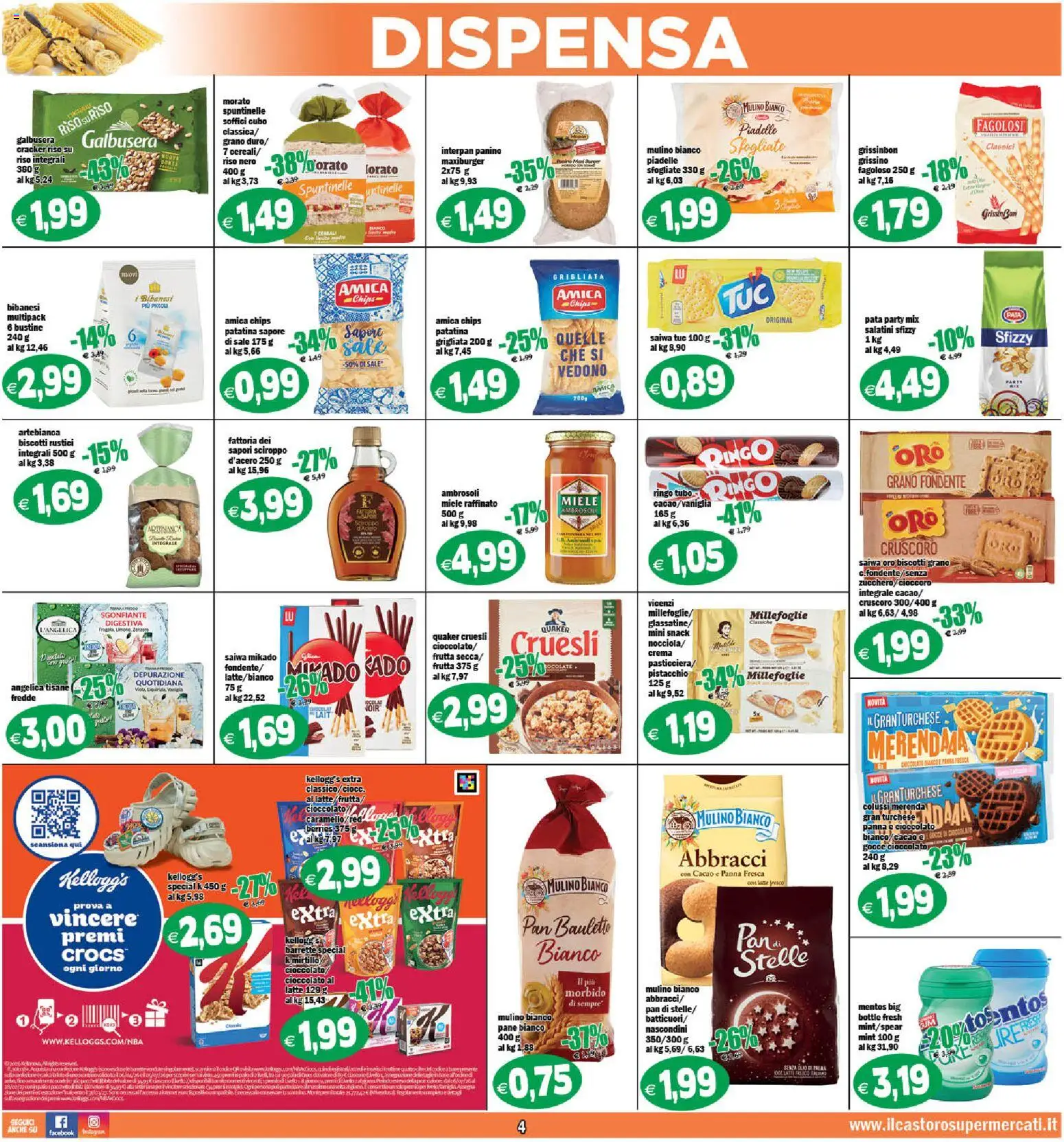 Volantino Il Castoro del 10/07/2026 | Pagina: 4 | Prodotti: Crema, Frutta, Sale, Cacao