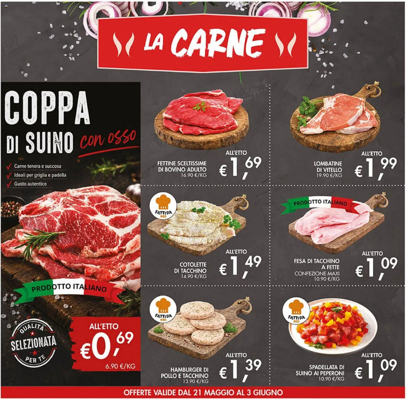 Volantino Coal del 21.05.2026 | Pagina: 6 | Prodotti: Pollo, Suino, Tacchino, Hamburger