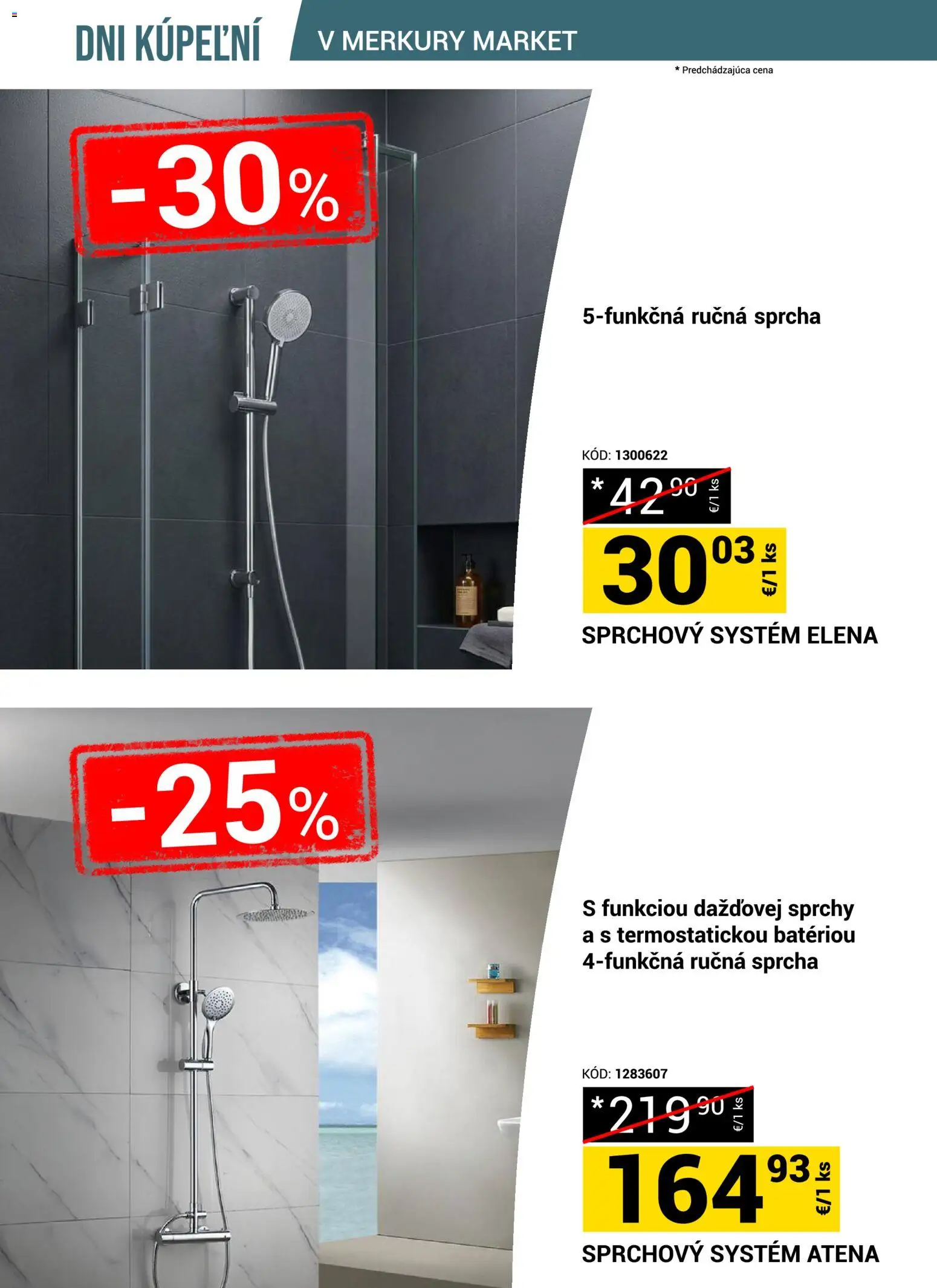 Nové Merkury Market akcie – leták je platný od 18.07.2026 | Strana: 21 | Produkty: Sprcha