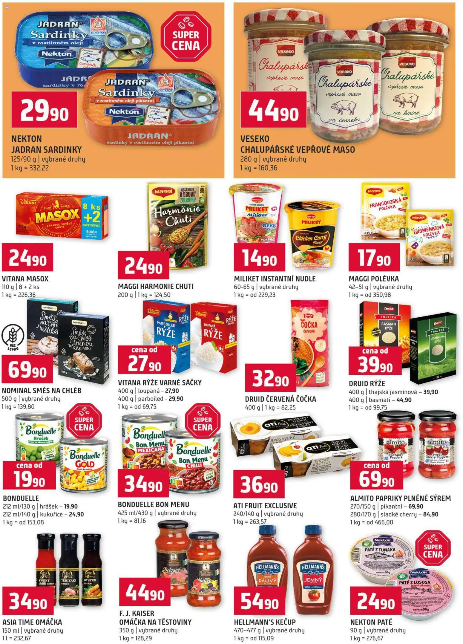 Terno leták od 12.08.2026 | Strana: 10 | Produkty: Kompot, Těstoviny, Broskvový kompot, Kukuřice