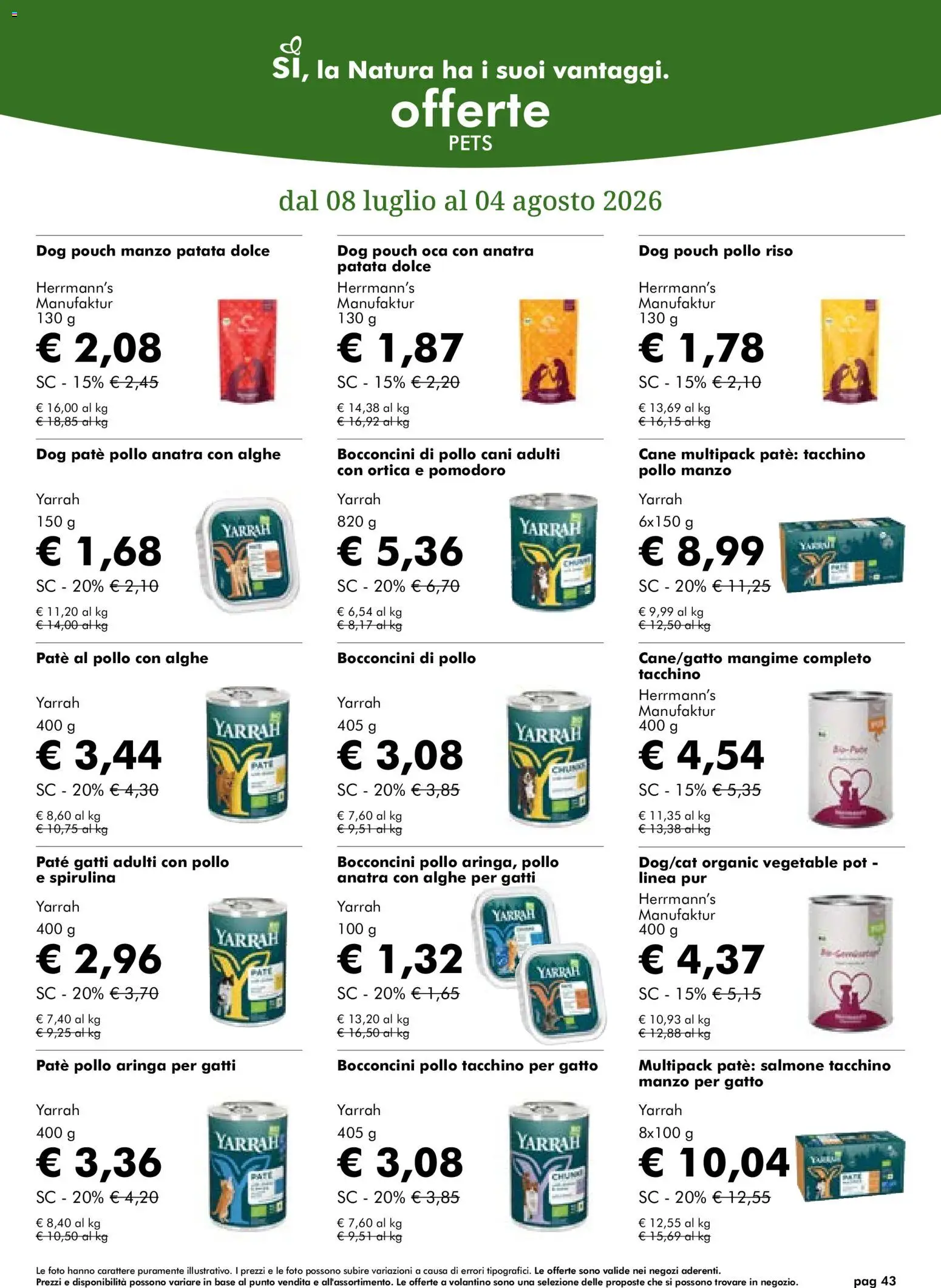 Volantino Natura Sì del 08/07/2026 | Pagina: 43
