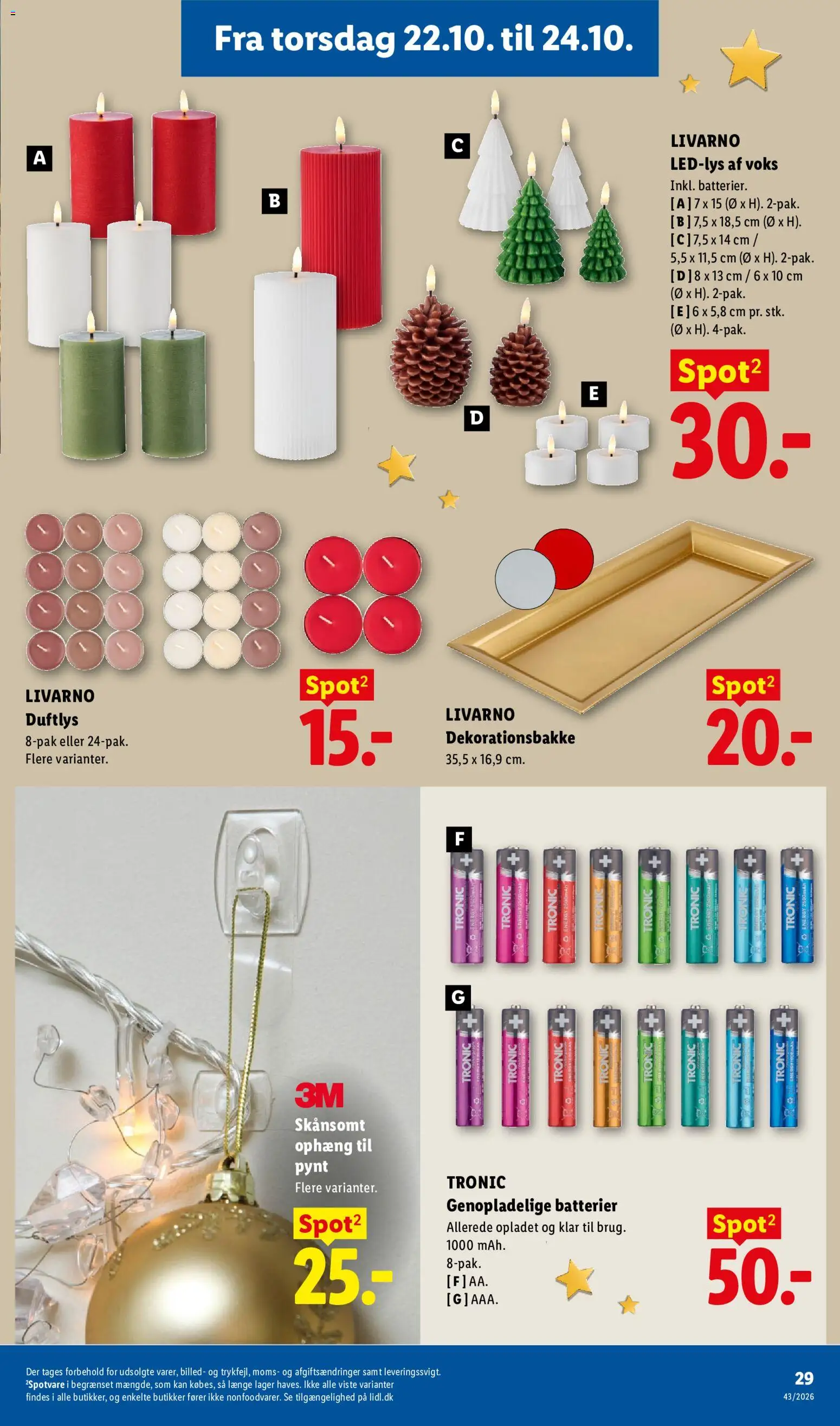 Lidl tilbudsavis – gyldig fra 18/10/2026 | Side: 13 | Produkter: Duftlys, Batterier, Søm