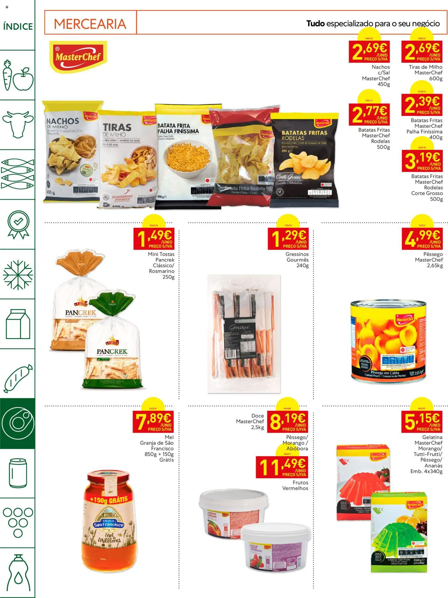 Recheio Horeca Madeira │ válido de 28/07/2026 | Página: 18 | Produtos: Batata, Gelatina, Tostas, Milho
