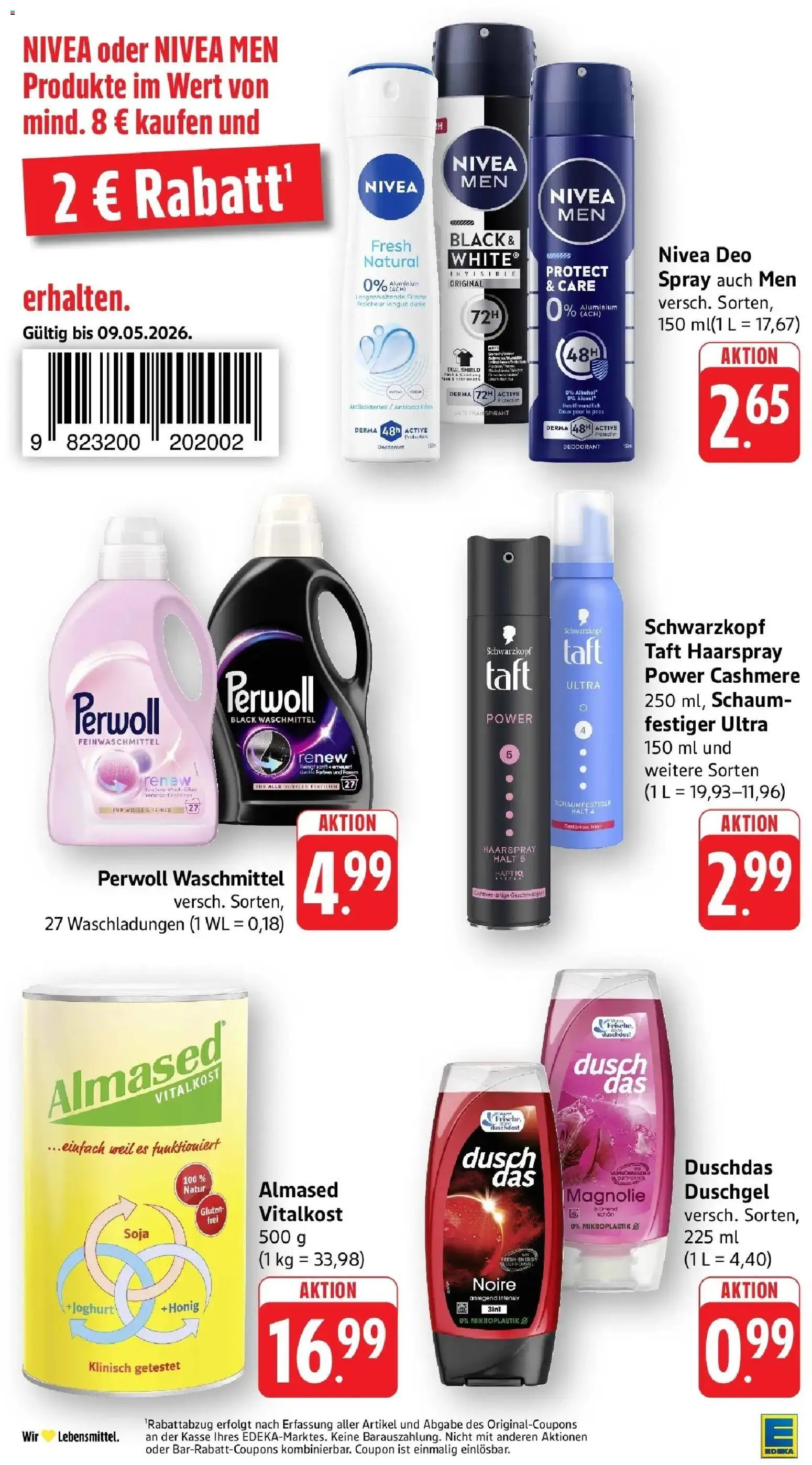Edeka prospekt Friedrichsthal	 – gültig ab 03.05.2026 | Seite: 48 | Produkte: Joghurt, Perwoll, Haarspray, Shower Gel