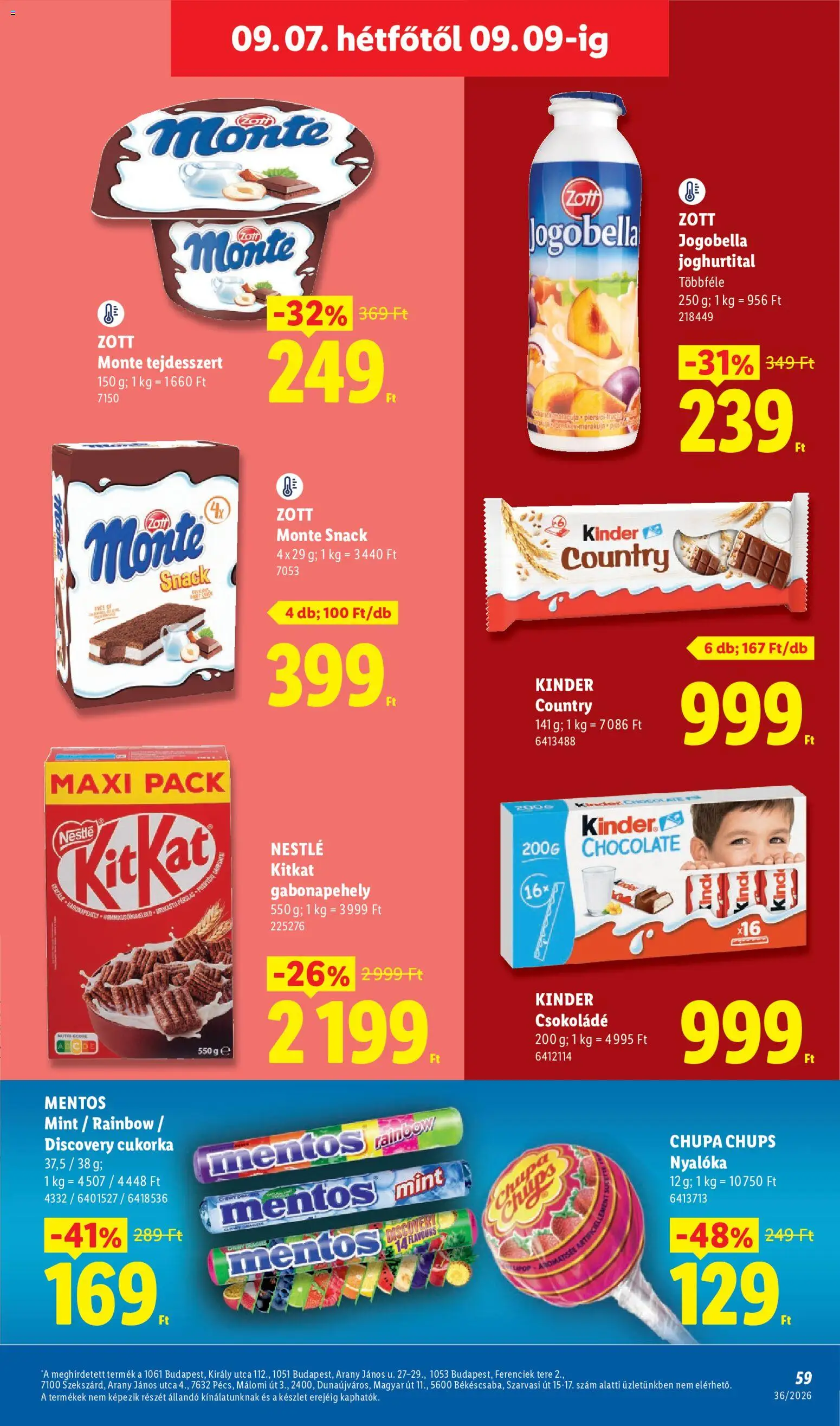 Lidl akciós ujság - amely érvényes a következő dátumtól: 2026.09.03. | Oldal: 59
