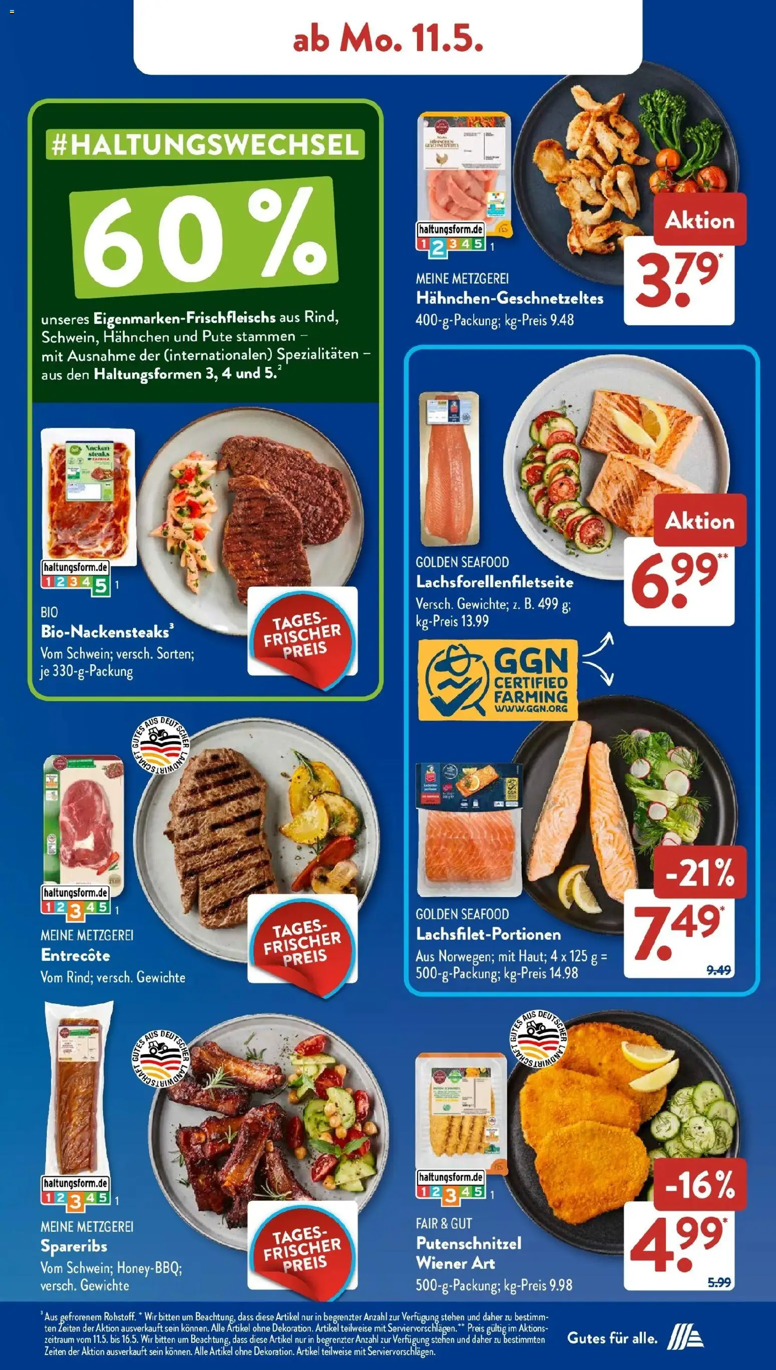 Aldi Süd Wochenangebote – gültig ab 10.05.2026 | Seite: 8 | Produkte: Pute, Hahnchen, Entrecote, Putenschnitzel