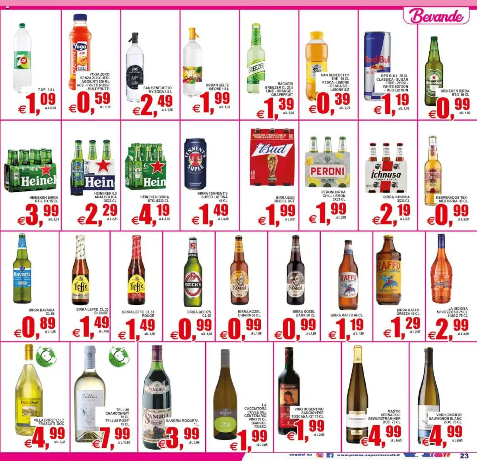 Volantino Pewex del 01/07/2026 | Pagina: 23 | Prodotti: Birra, Limone, The, Heineken