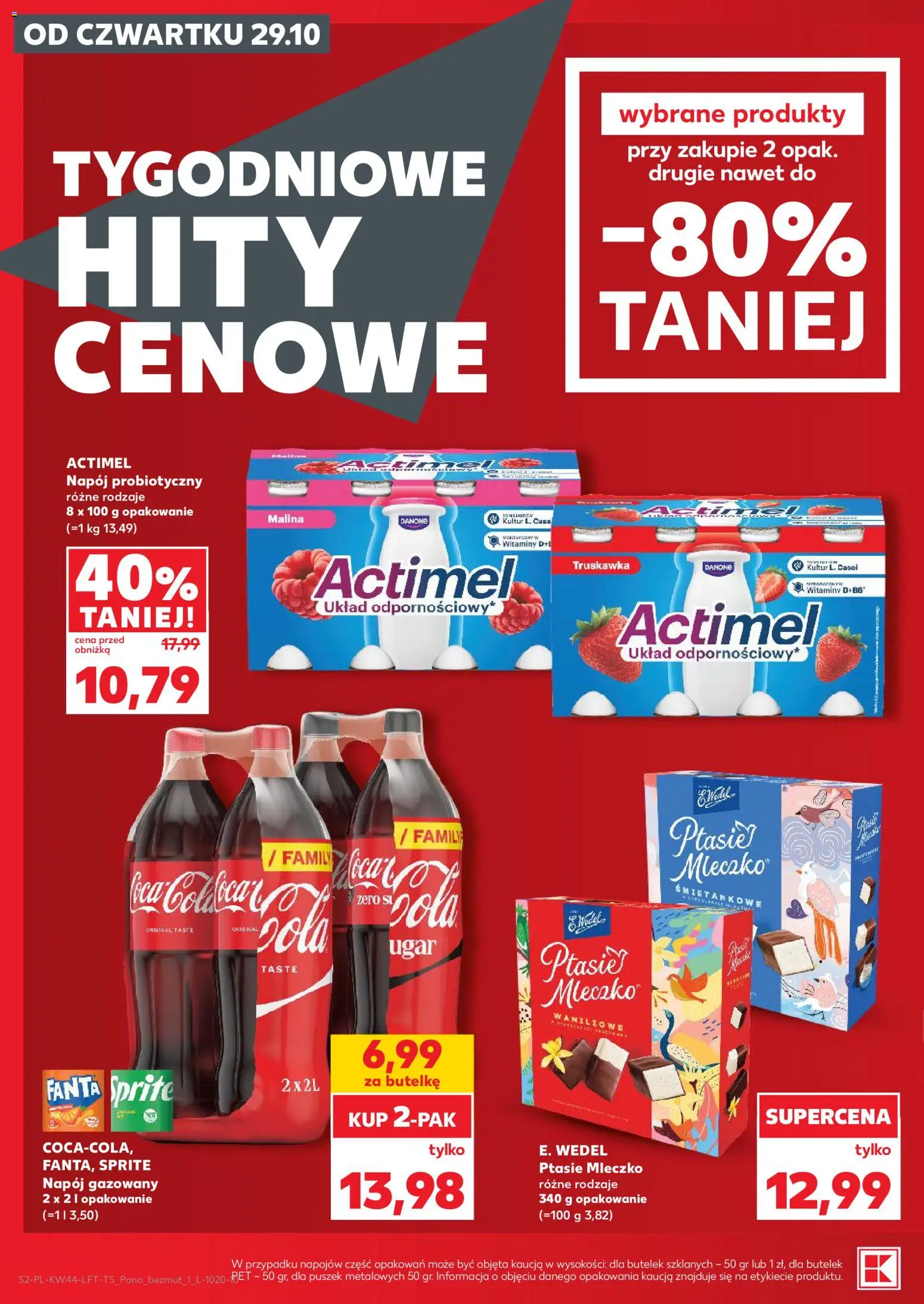 Kaufland Polsko leták od 29.10.2026 | Strana: 2 | Produkty: Pero, Fanta, Sprite, Actimel