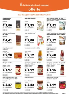 Anteprima del volantino Natura Sì volantino valido a partire dal 05/08/2026 | Pagina: 27 | Prodotti: Riso parboiled, Salsa, Basilico, Farro