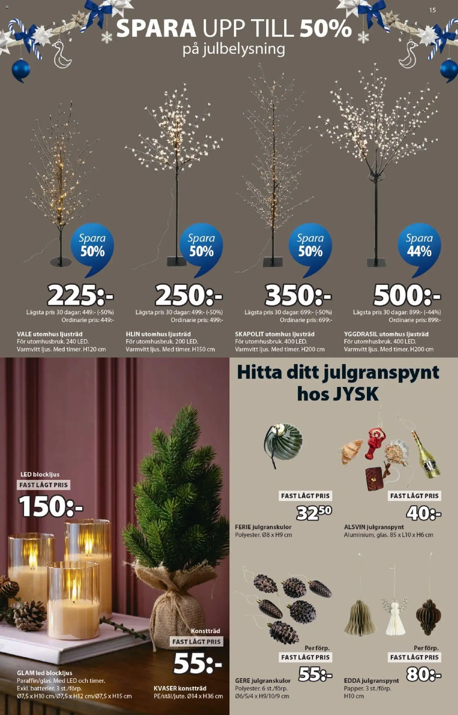 JYSK reklamblad aktuell från 19/10/2026 | Sida: 15 | Produkter: Julbelysning
