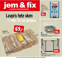 Forhåndsvisning av Jem & Fix kundeavis gyldig fra 27/09/2026