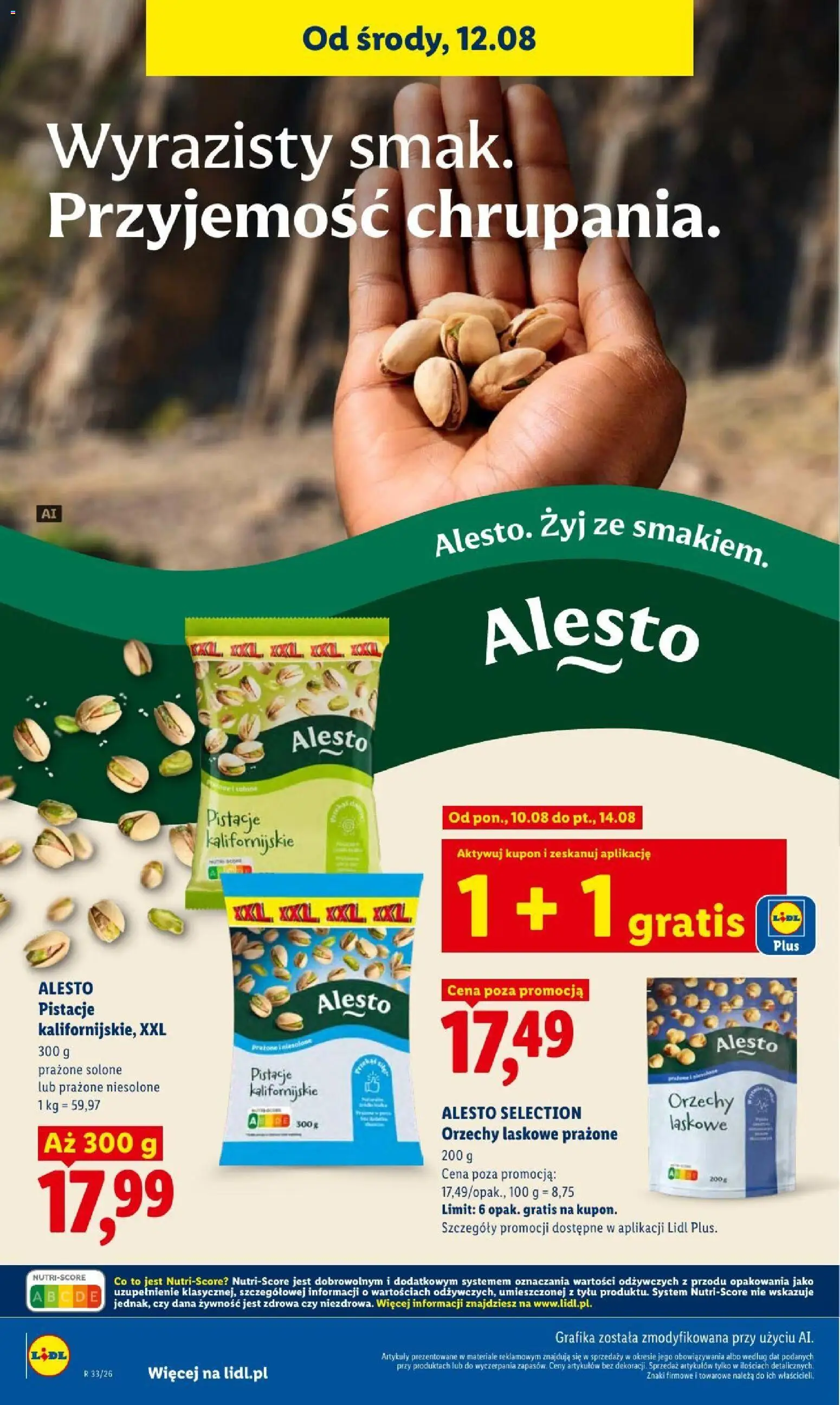 Lidl gazetka od 12.08.2026 | Strona: 78 | Produkty: Pistacje, Orzechy laskowe prażone, Orzechy laskowe, Orzechy