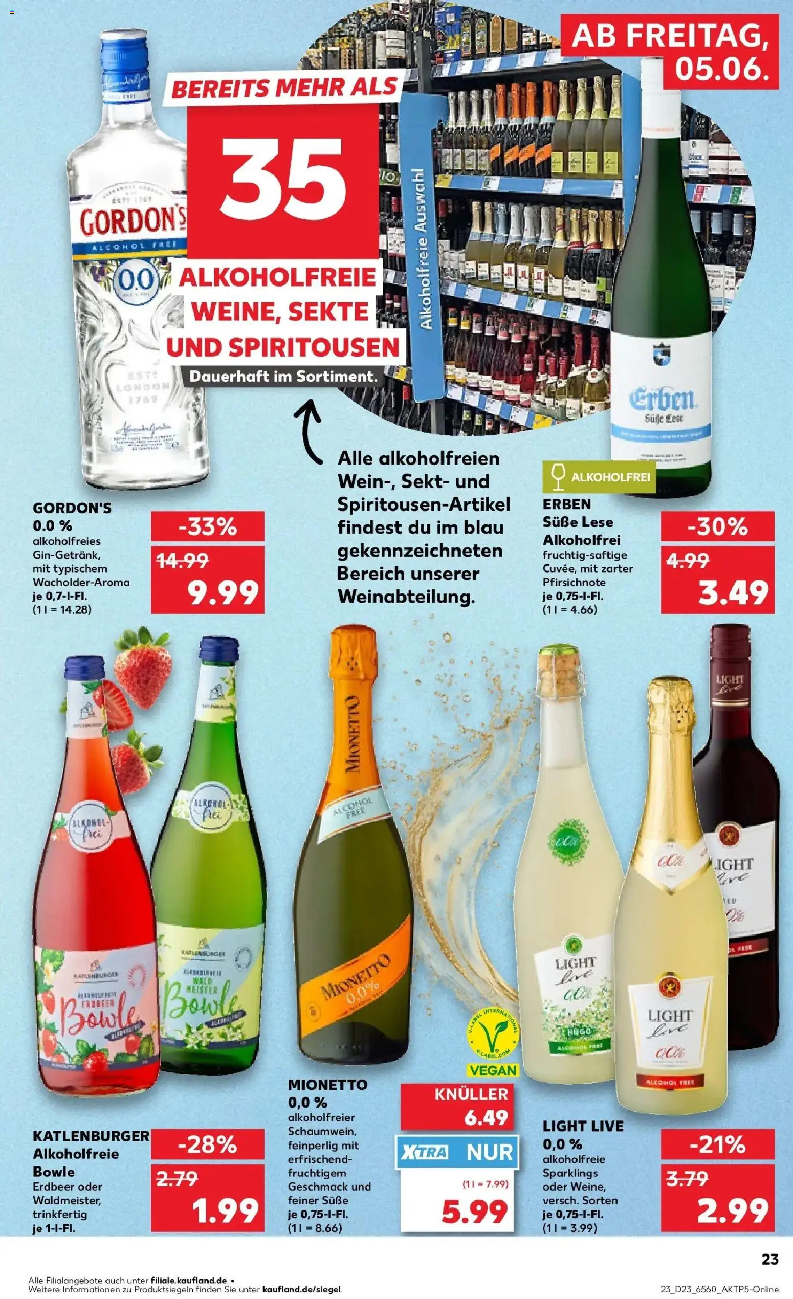 Kaufland Prospekt Kerpen – gültig ab 04.06.2026 | Seite: 23 | Produkte: Sekt, Gin, Hugo