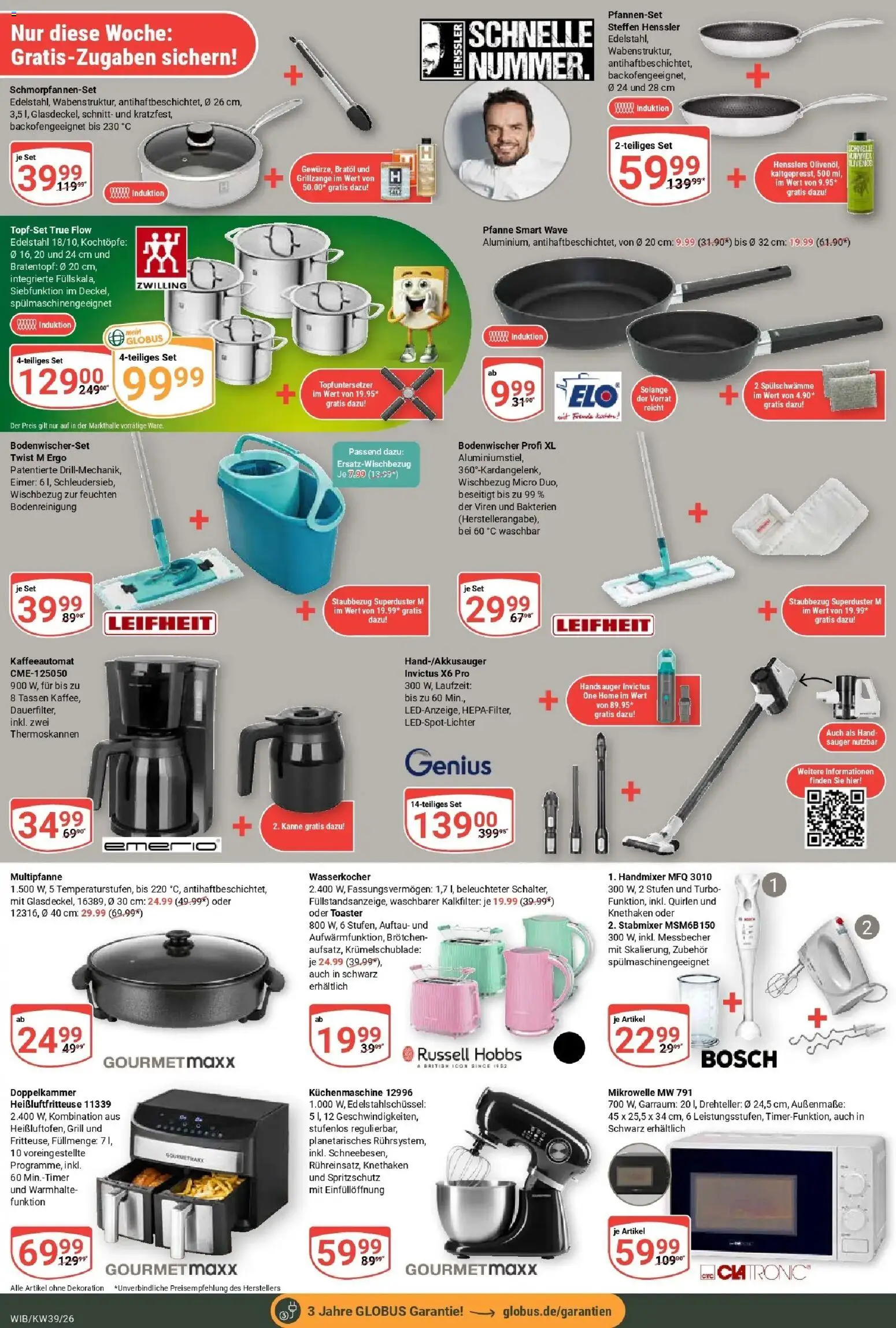 Globus Prospekt Wiesbaden-Nordenstadt (ab 21.09.2026) » Angebote online | Seite: 27 | Produkte: Bosch, Wasserkocher, Toaster, Heißluftfritteuse