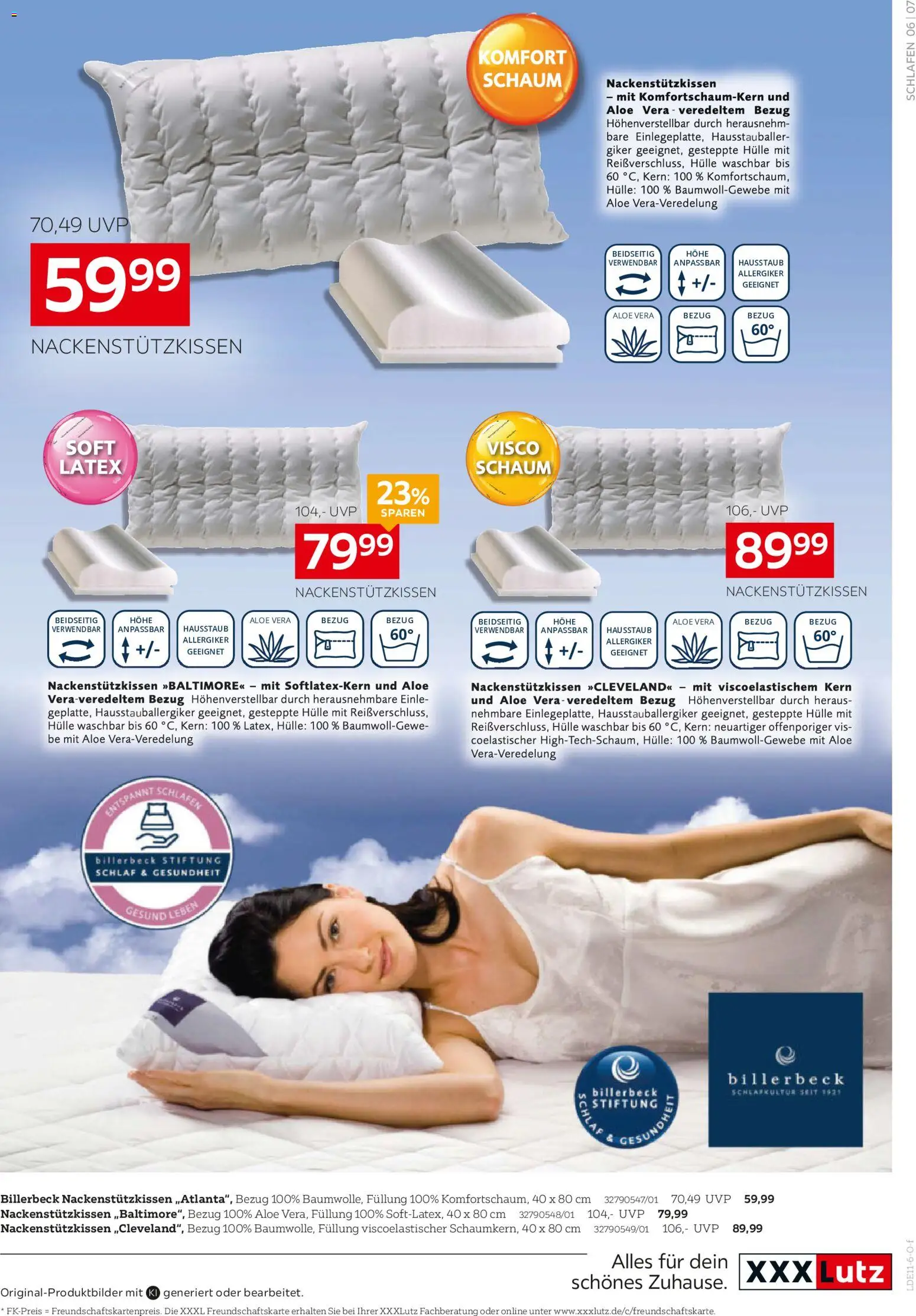 XXXLutz Bettwaren zum Traumpreis – gültig ab 17.10.2026 | Seite: 7 | Produkte: Kissen